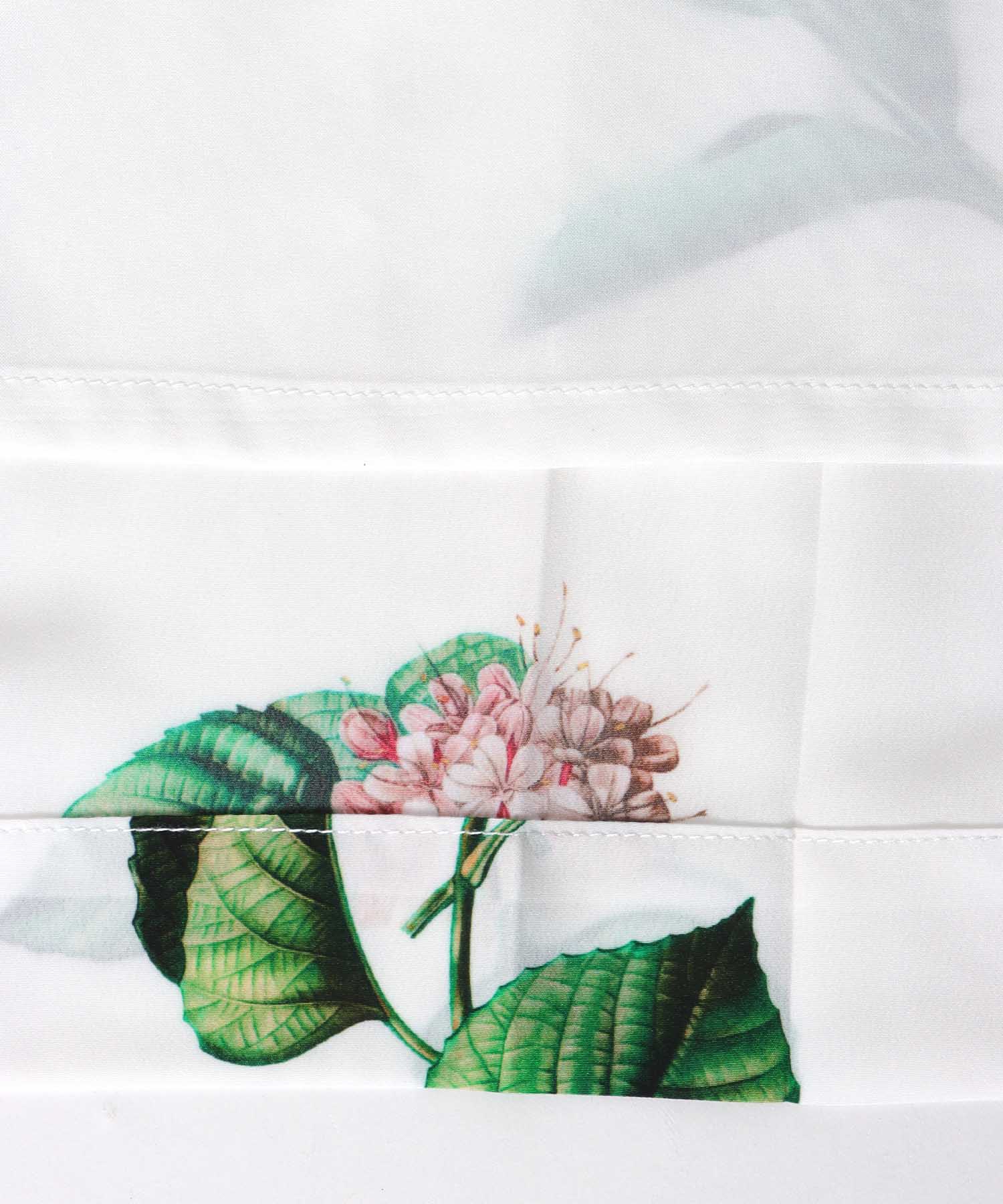 ボタニカルプリントプリーツスカート