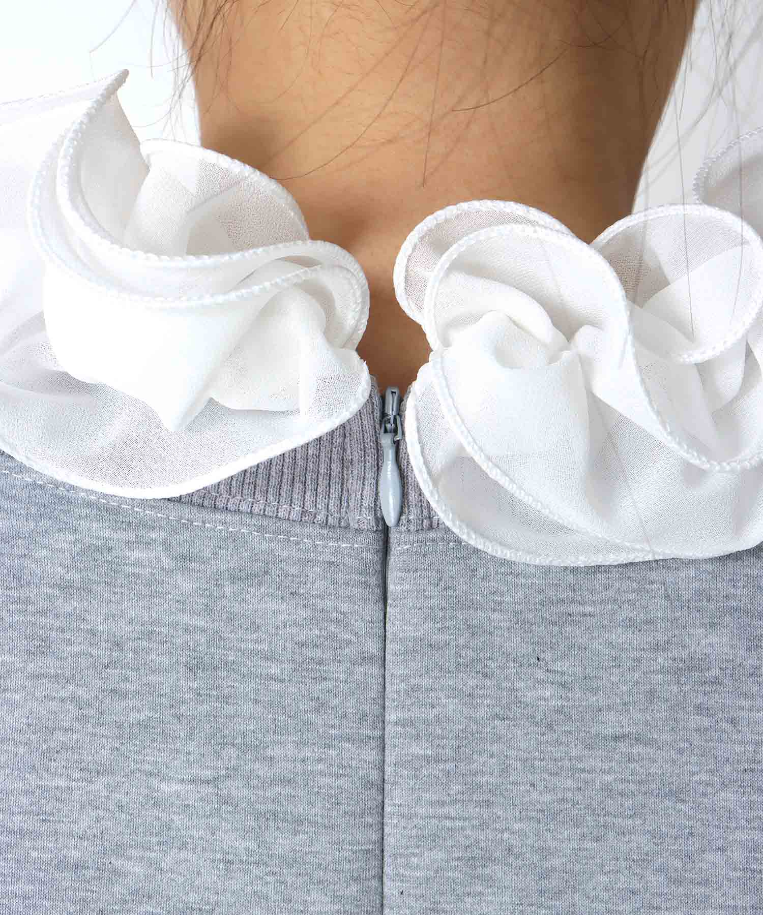 フリル衿付きダンボールトップス