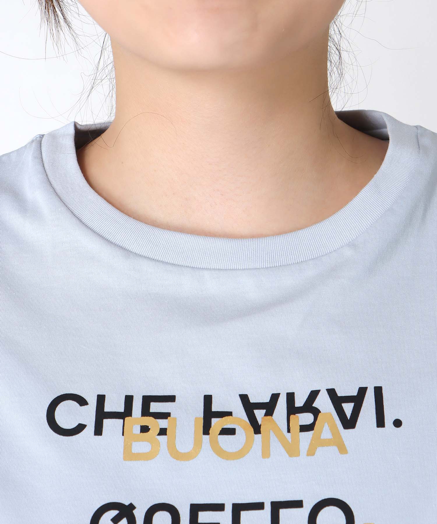 箔ロゴプリントTシャツ