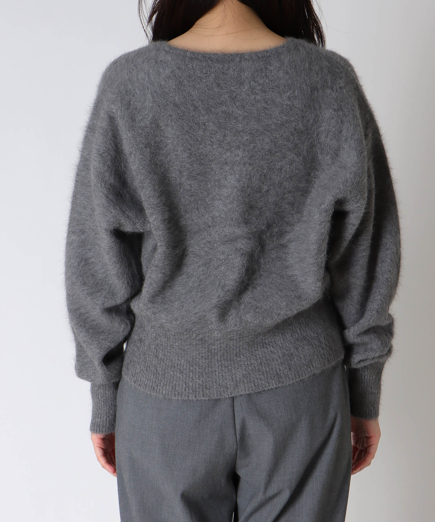 フォックスカシミヤキーネックカーディガン