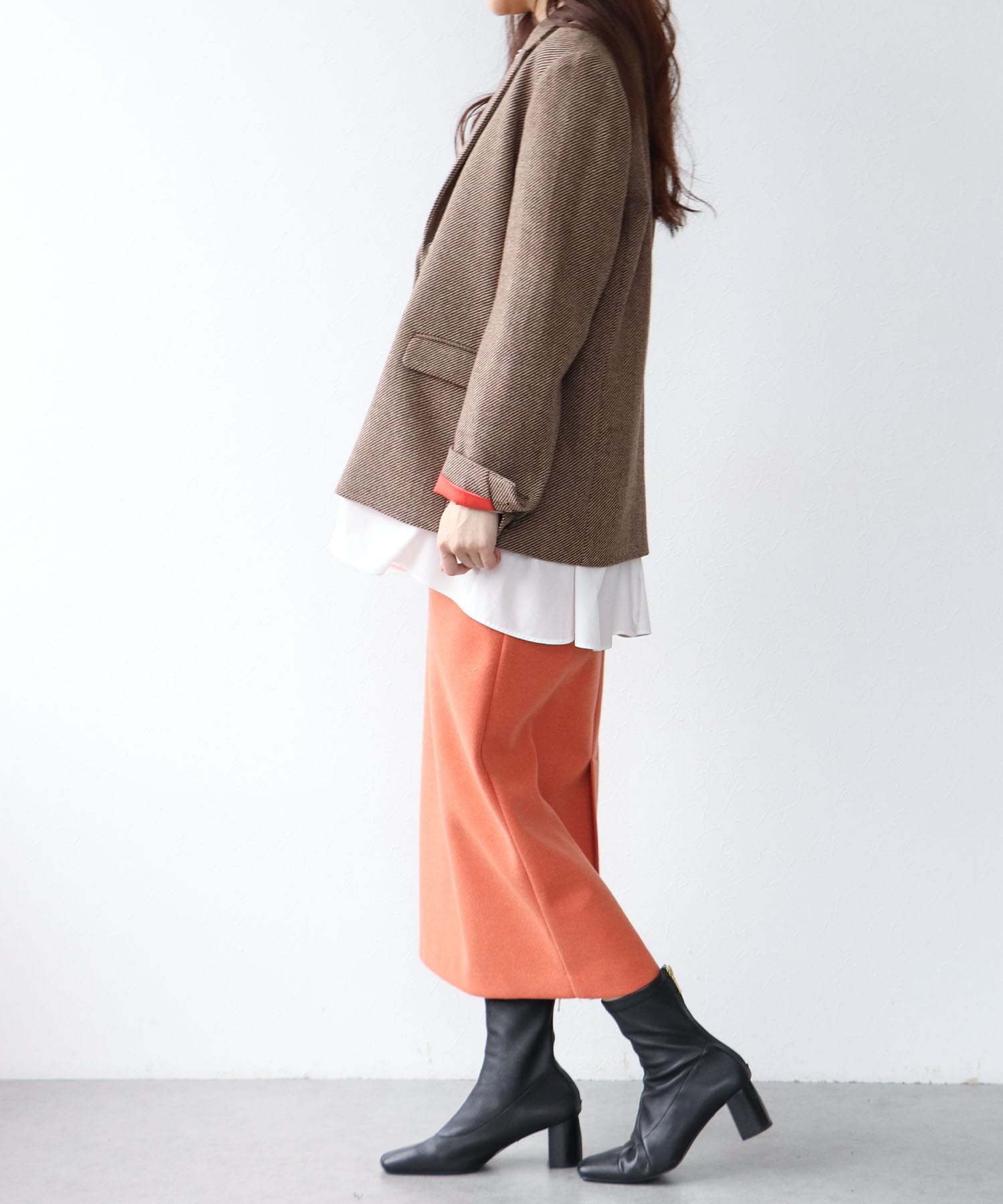 シャツヘム付きリラックスジャケット