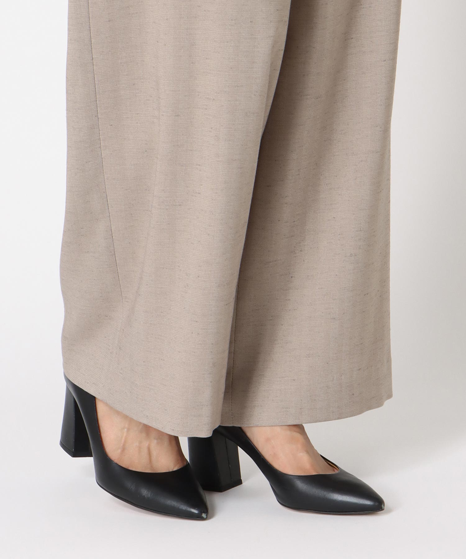 ヘリンボーンストレートパンツ