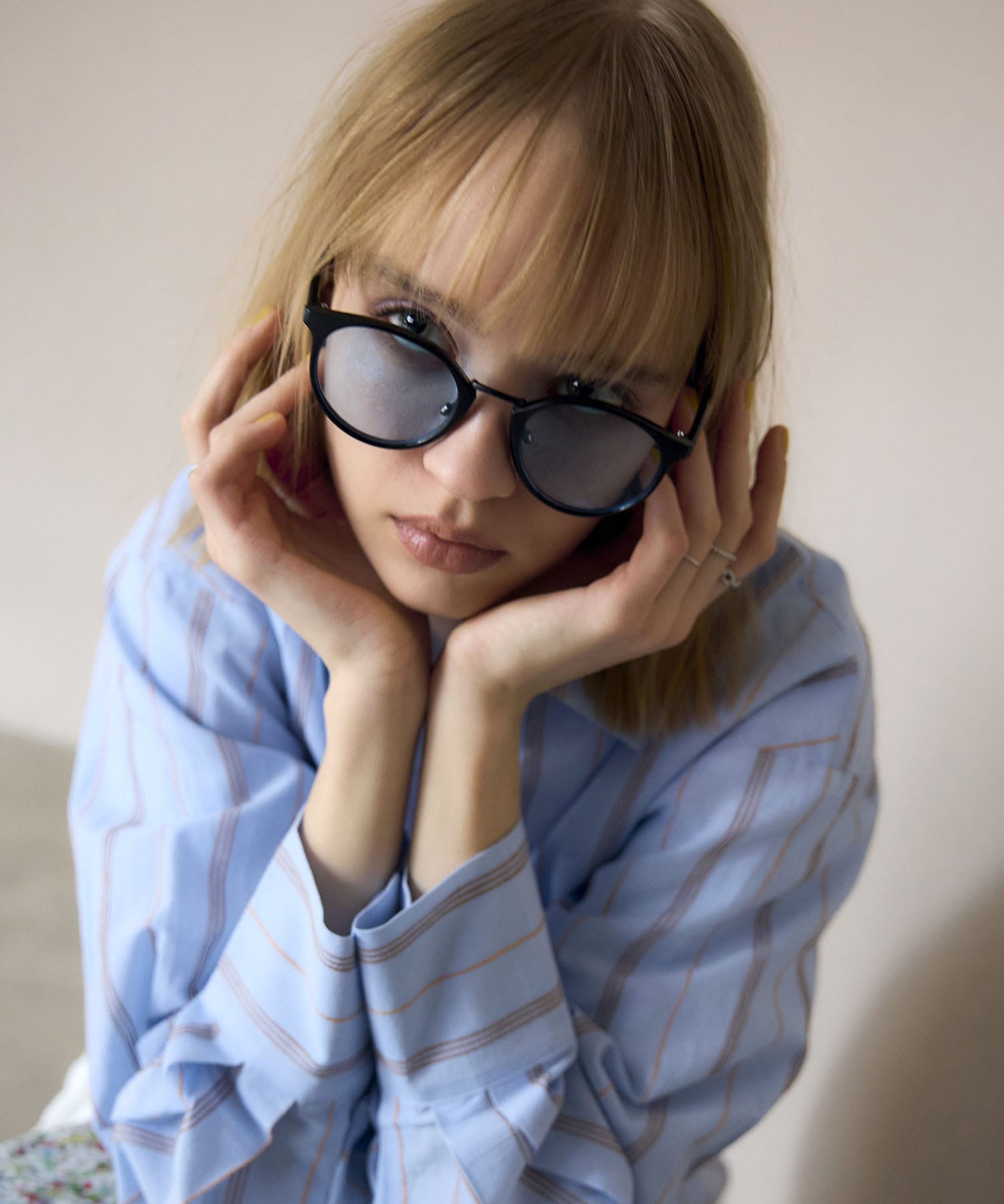 [CP日除け10%]ボストンシェイプサングラス《紫外線透過率1%未満》