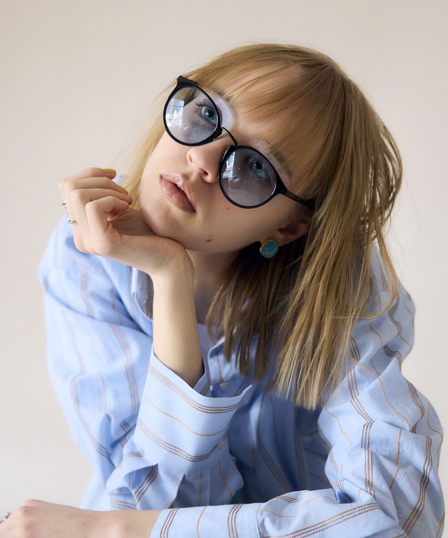 [CP日除け10%]ボストンシェイプサングラス《紫外線透過率1%未満》