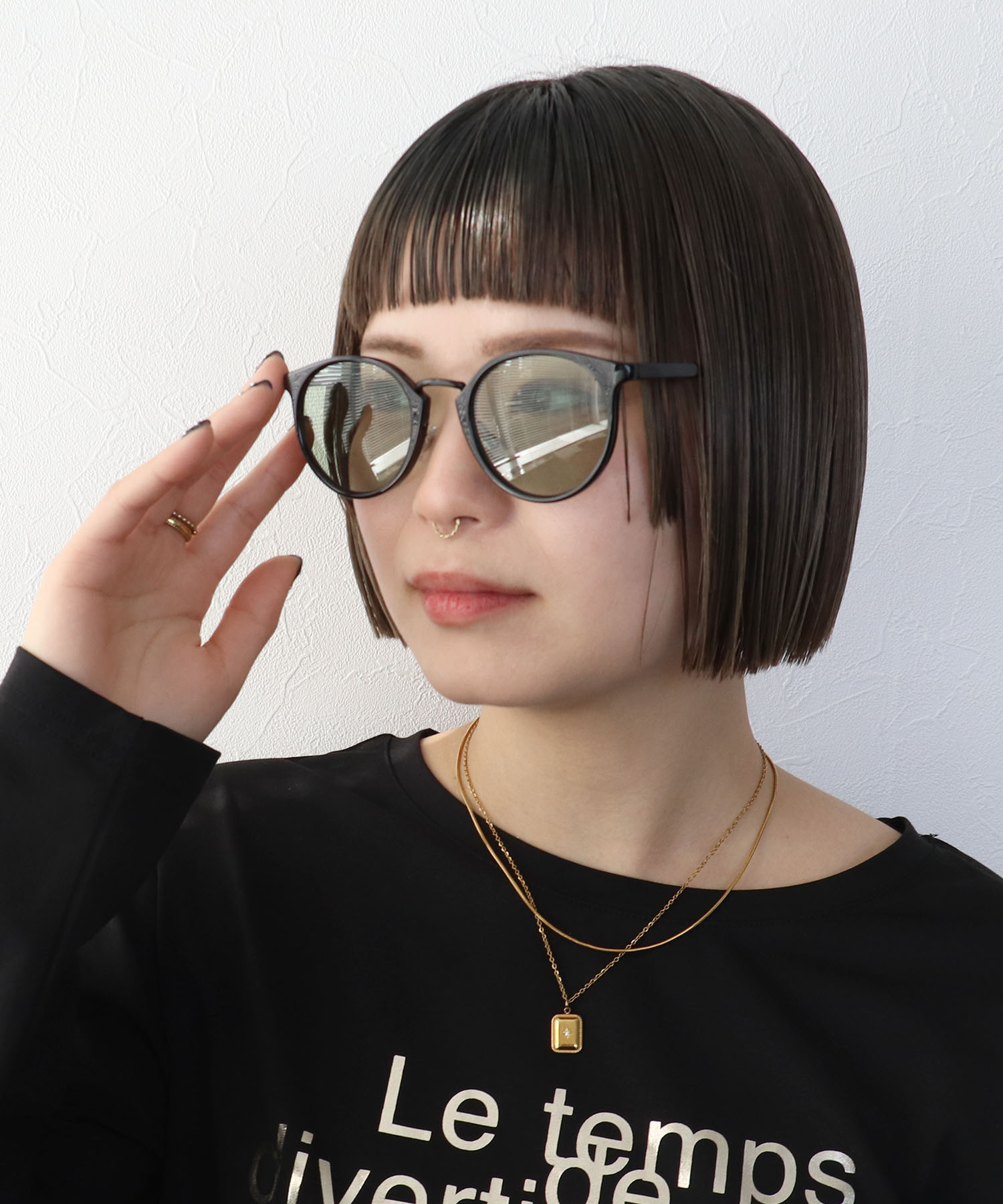 [CP日除け10%]ボストンシェイプサングラス《紫外線透過率1%未満》