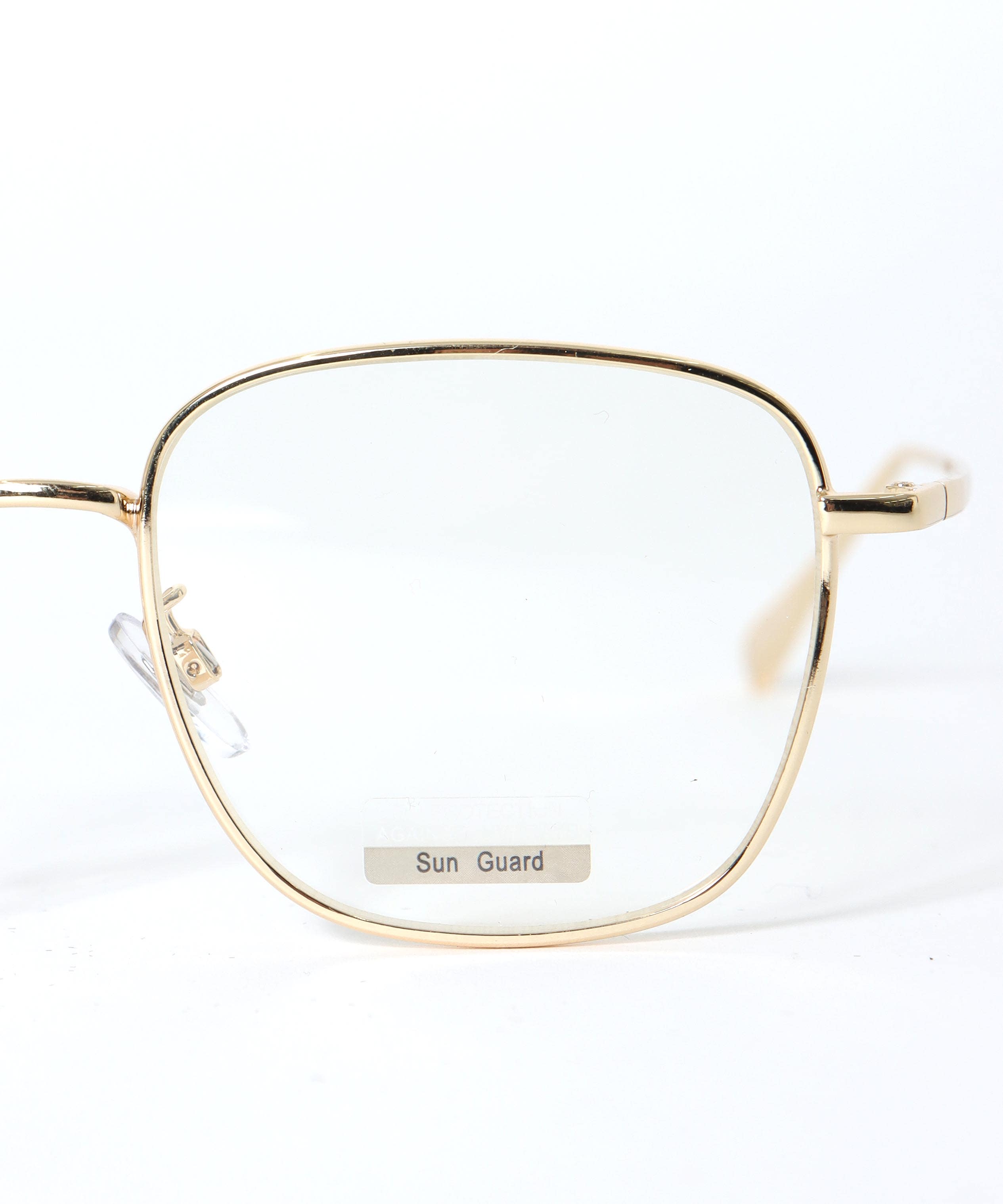 BIGスクエアクリアサングラス《紫外線透過率1%未満》