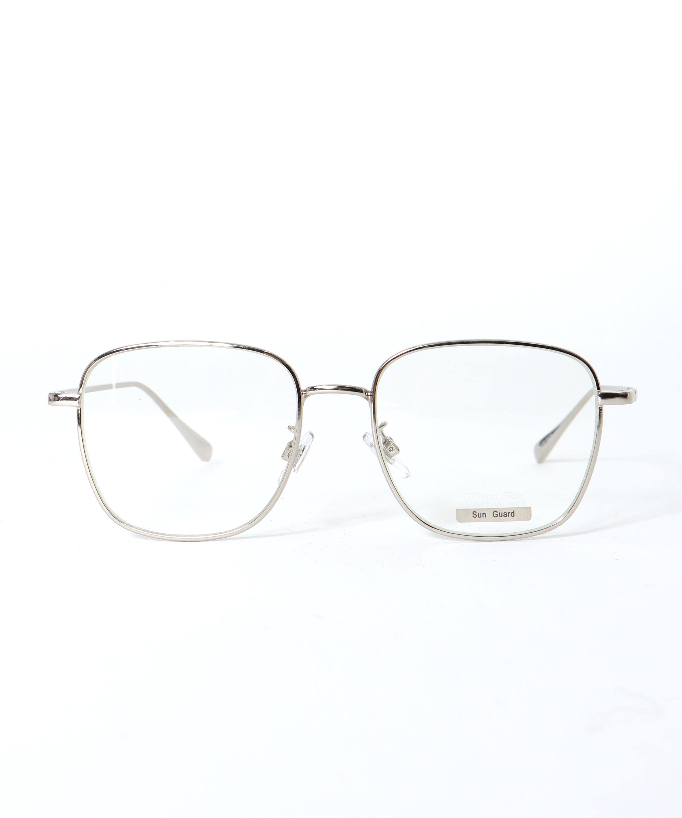 BIGスクエアクリアサングラス《紫外線透過率1%未満》