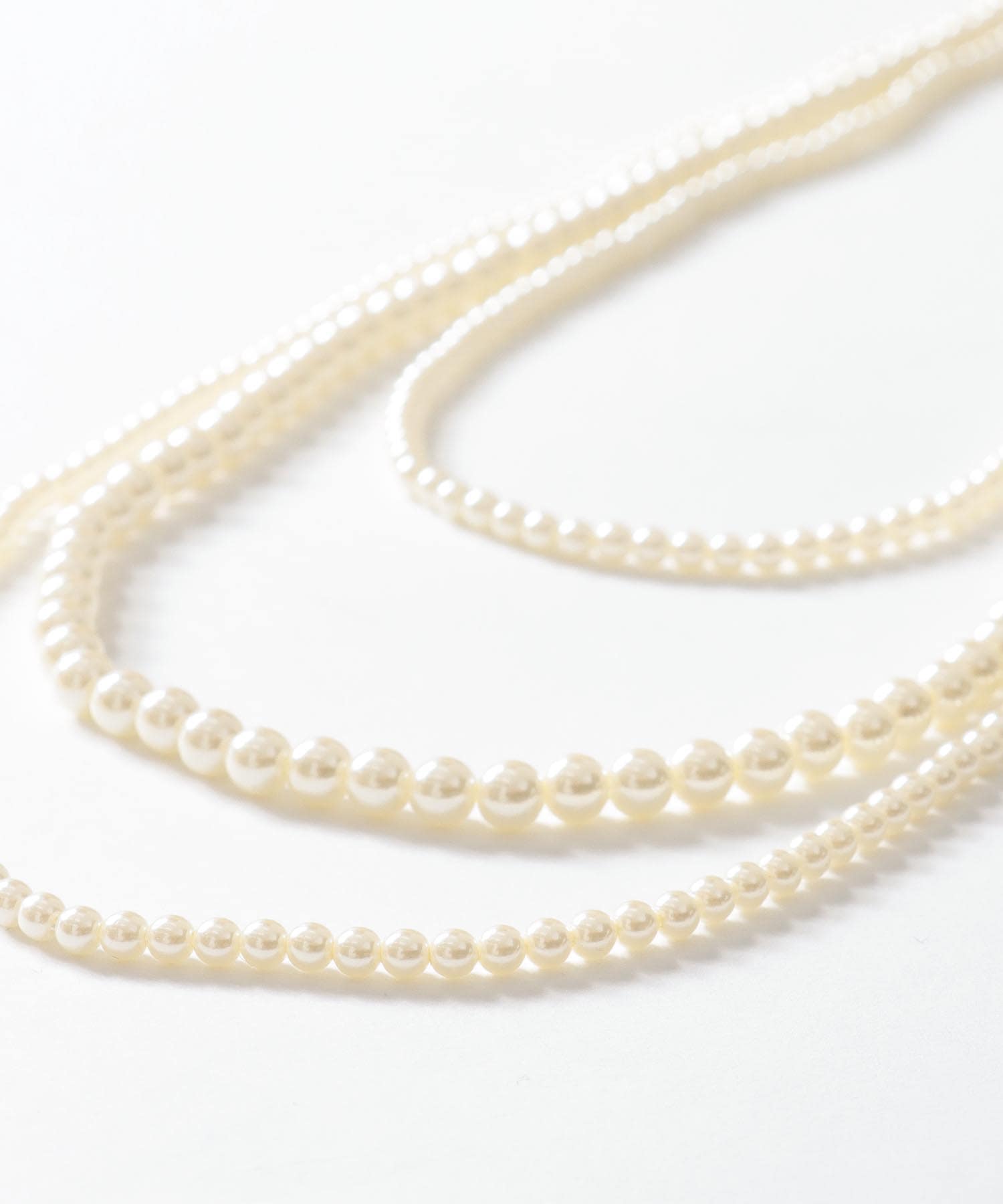 3Way3連パールネックレス