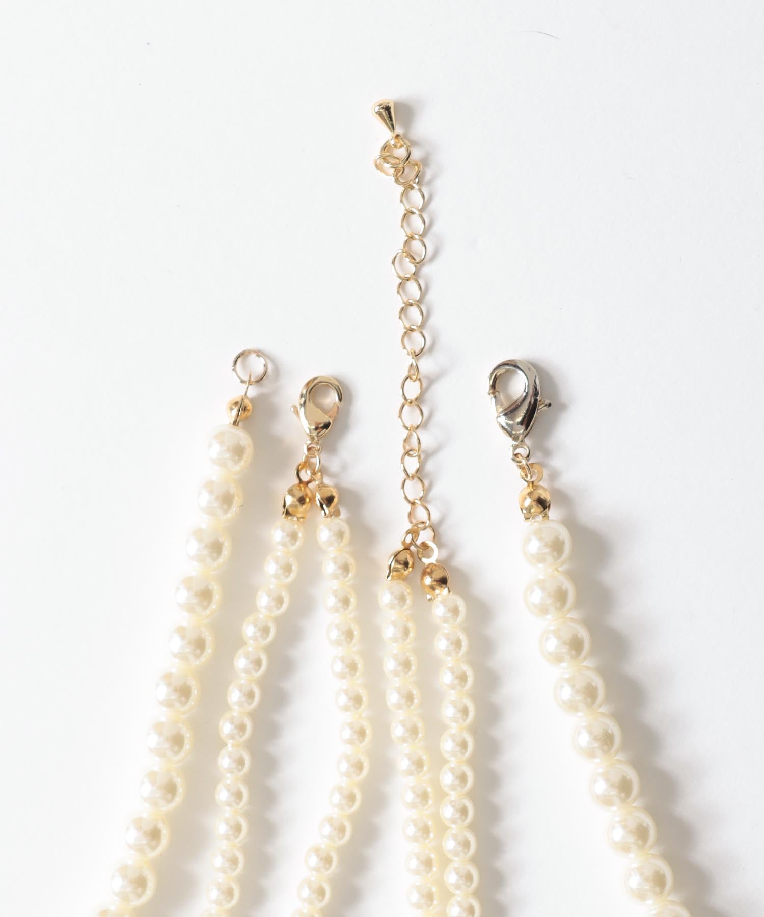 3Way3連パールネックレス