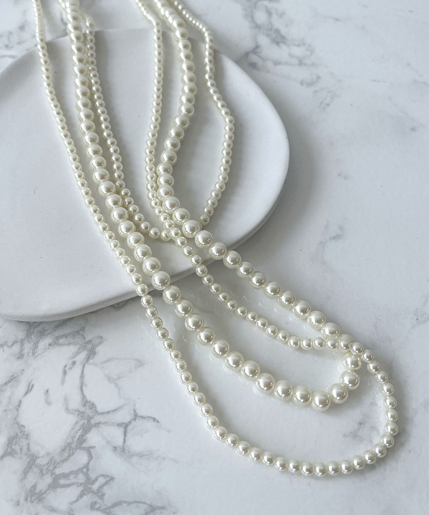 3Way3連パールネックレス