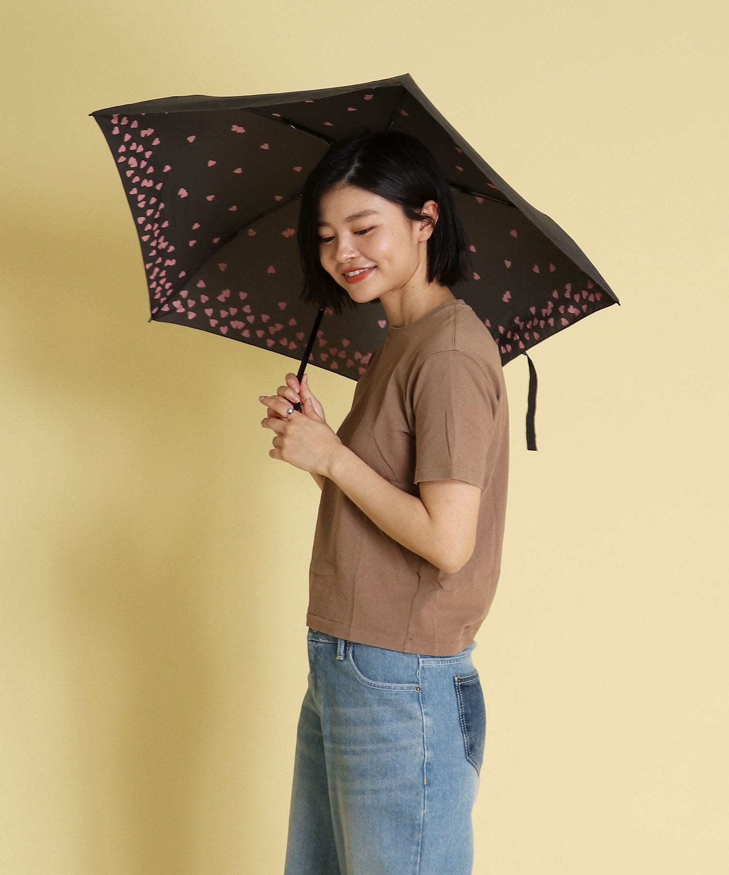 インハート3段折りたたみ傘(晴雨兼用)