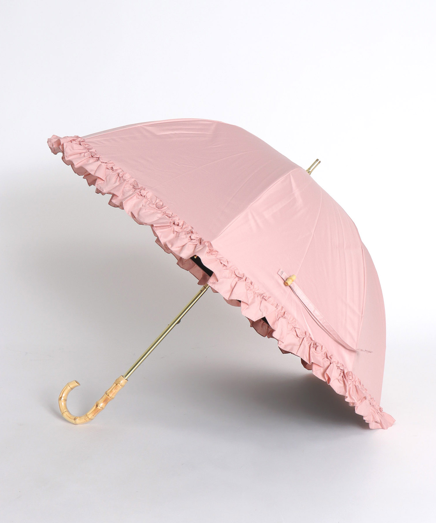 【pink trick / ピンクトリック】【長傘】フリル完全遮光長傘（晴雨兼用）
