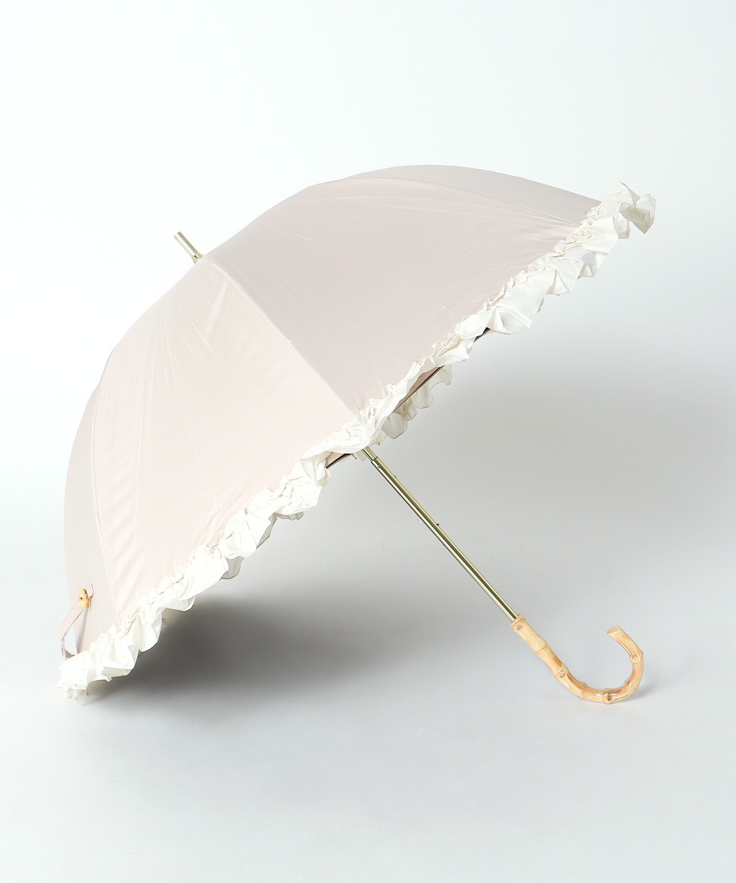 【pink trick / ピンクトリック】【長傘】フリル完全遮光長傘（晴雨兼用）