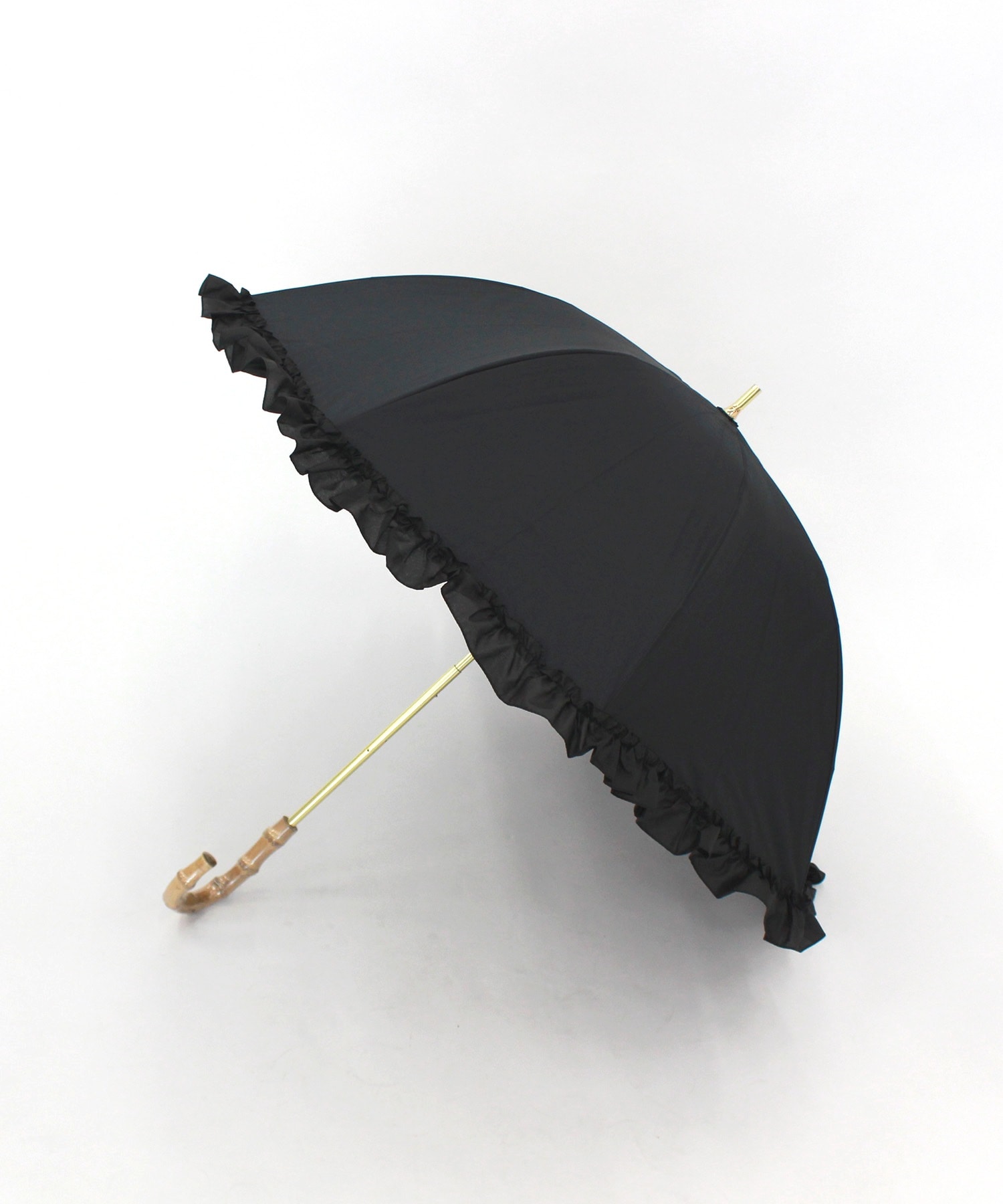 【pink trick / ピンクトリック】【長傘】フリル完全遮光長傘（晴雨兼用）