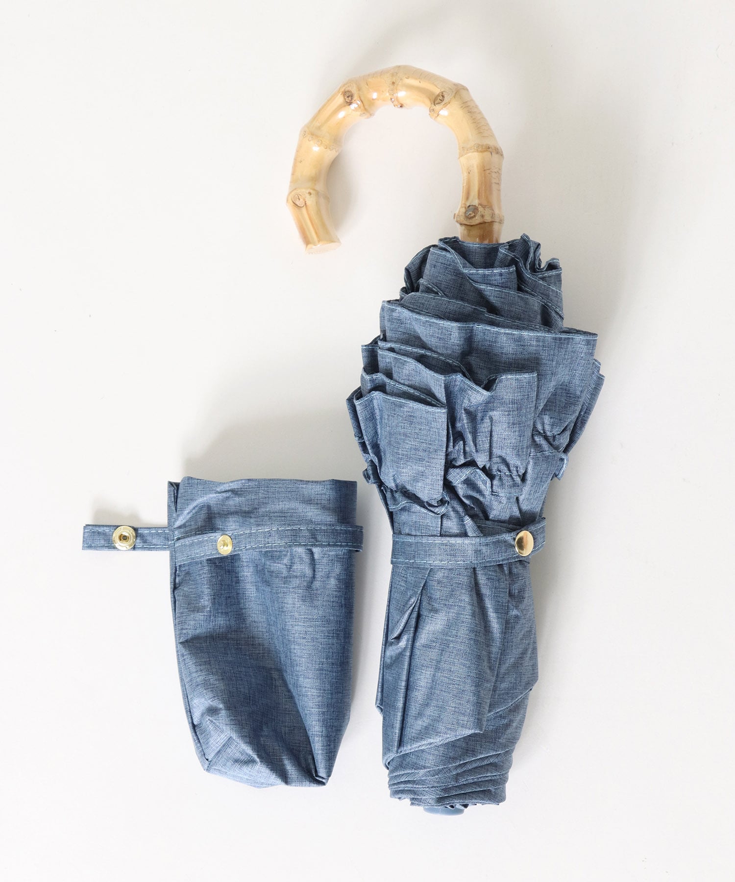 【pink trick / ピンクトリック】完全遮光フリルデニム風mini(晴雨兼用)