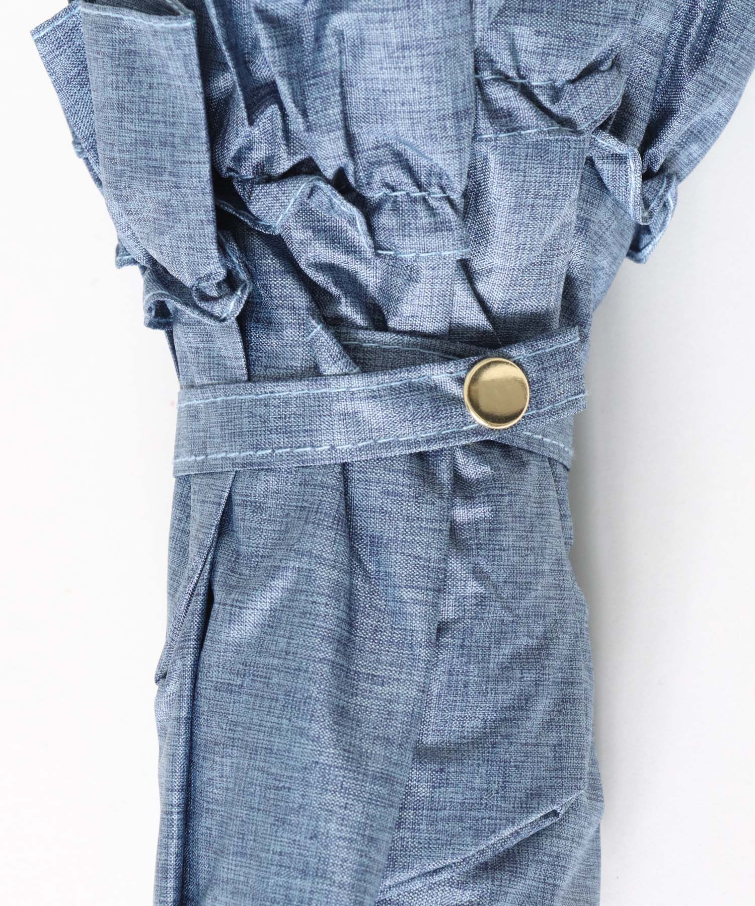 【pink trick / ピンクトリック】完全遮光フリルデニム風mini(晴雨兼用)