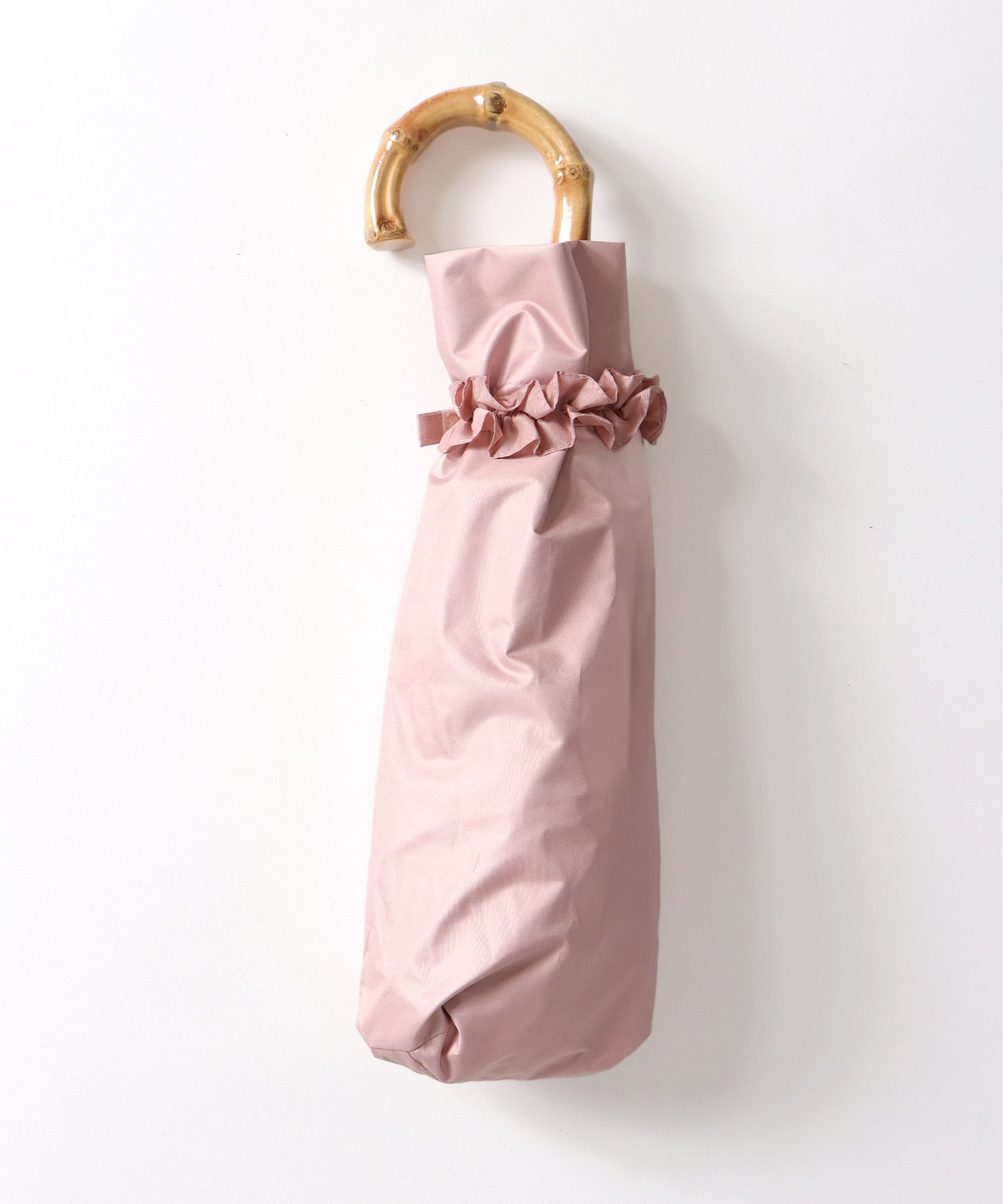 【WEB限定発売】【pink trick】フリル完全遮光2段折傘（晴雨兼用）