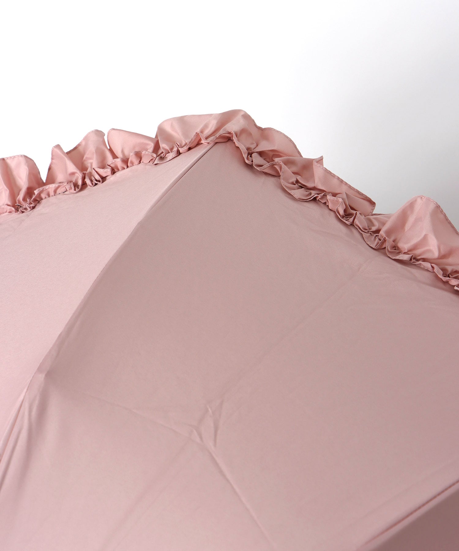 【WEB限定発売】【pink trick】フリル完全遮光2段折傘（晴雨兼用）