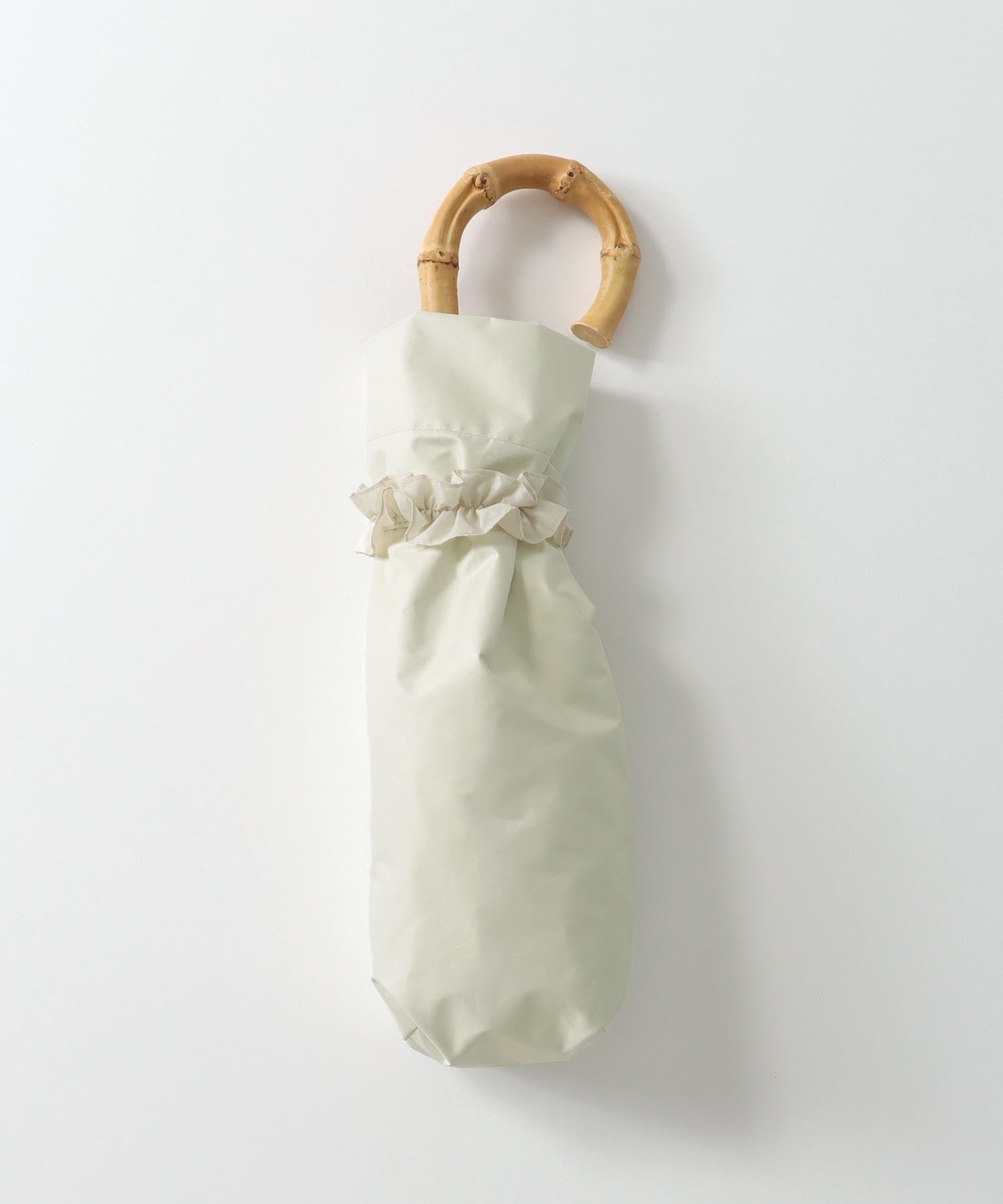 【WEB限定発売】【pink trick】フリル完全遮光2段折傘（晴雨兼用）