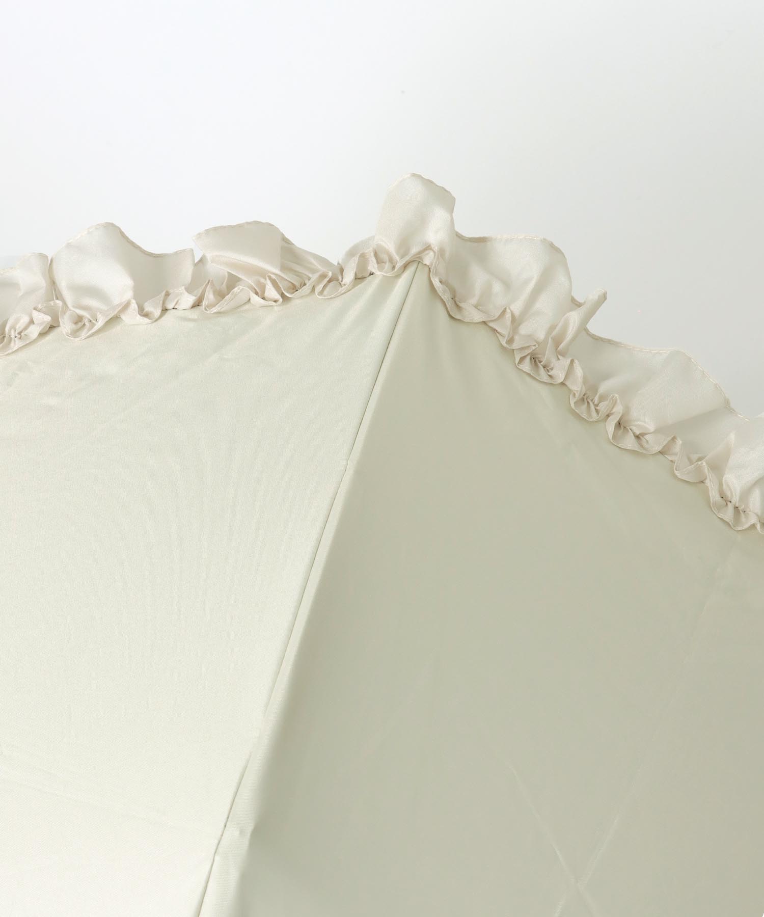 【WEB限定発売】【pink trick】フリル完全遮光2段折傘（晴雨兼用）