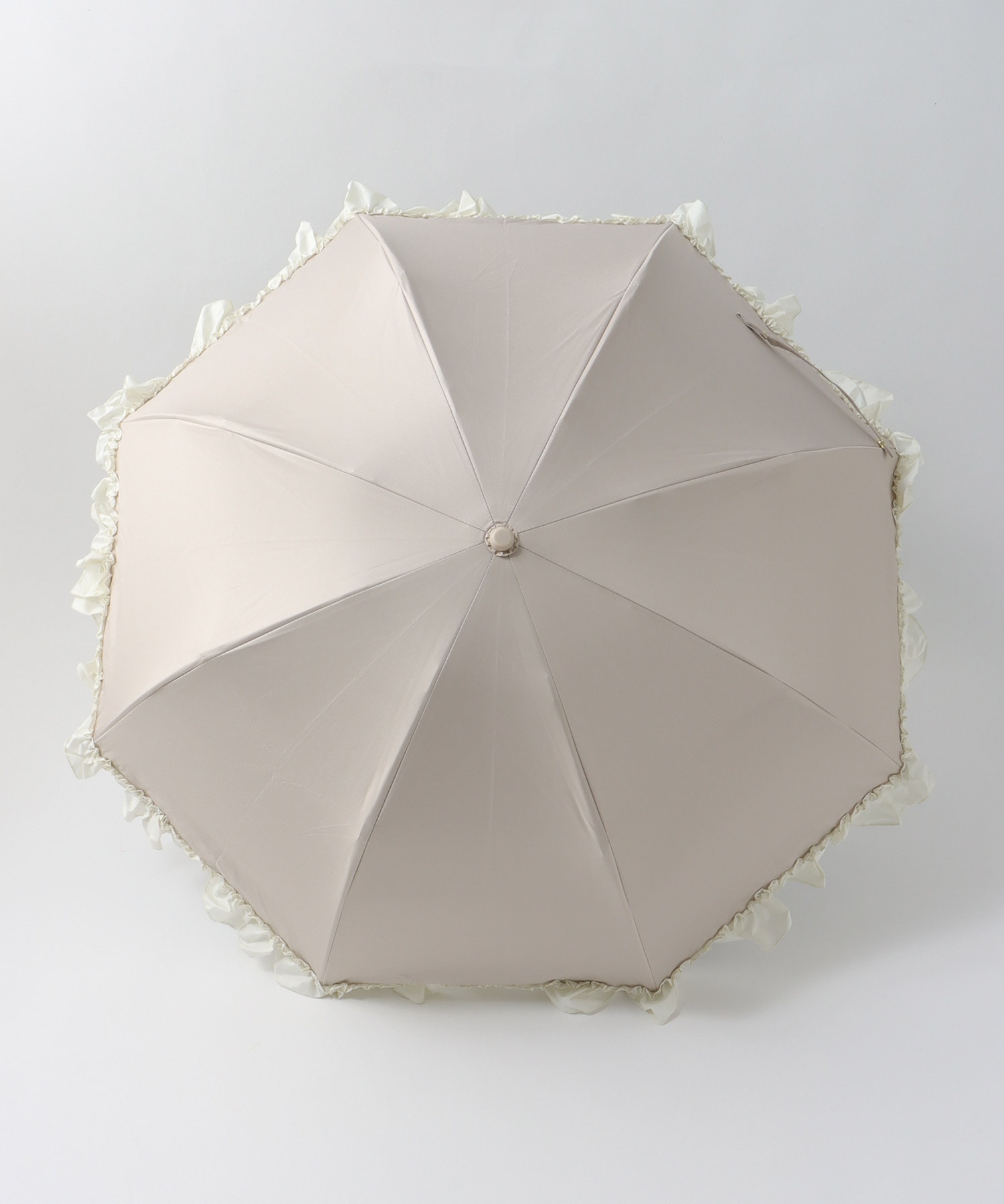 【WEB限定発売】【pink trick】フリル完全遮光2段折傘（晴雨兼用）