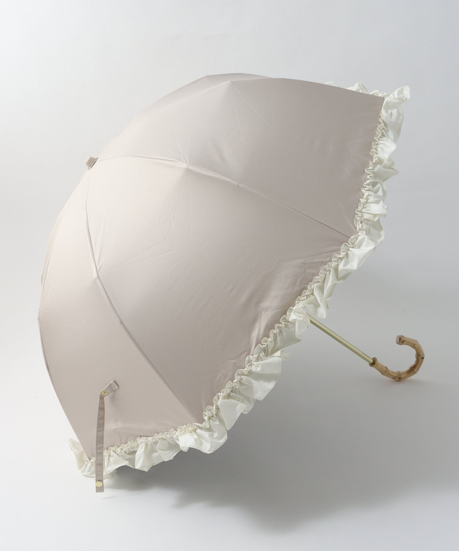 【WEB限定発売】【pink trick】フリル完全遮光2段折傘（晴雨兼用）