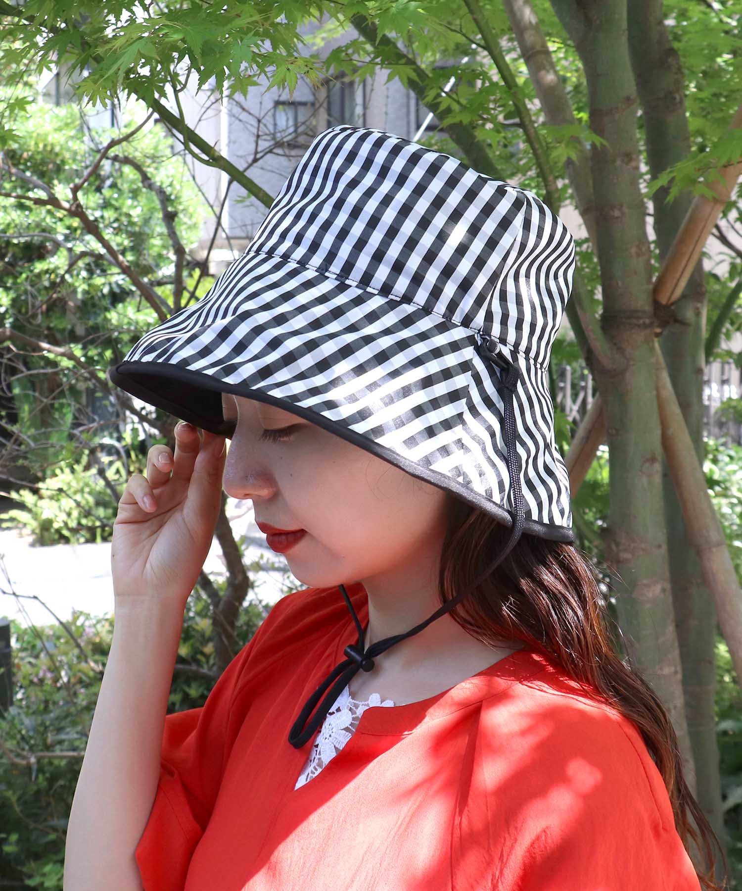 [CP日除け10%]完全遮光撥水リバーシブルハット