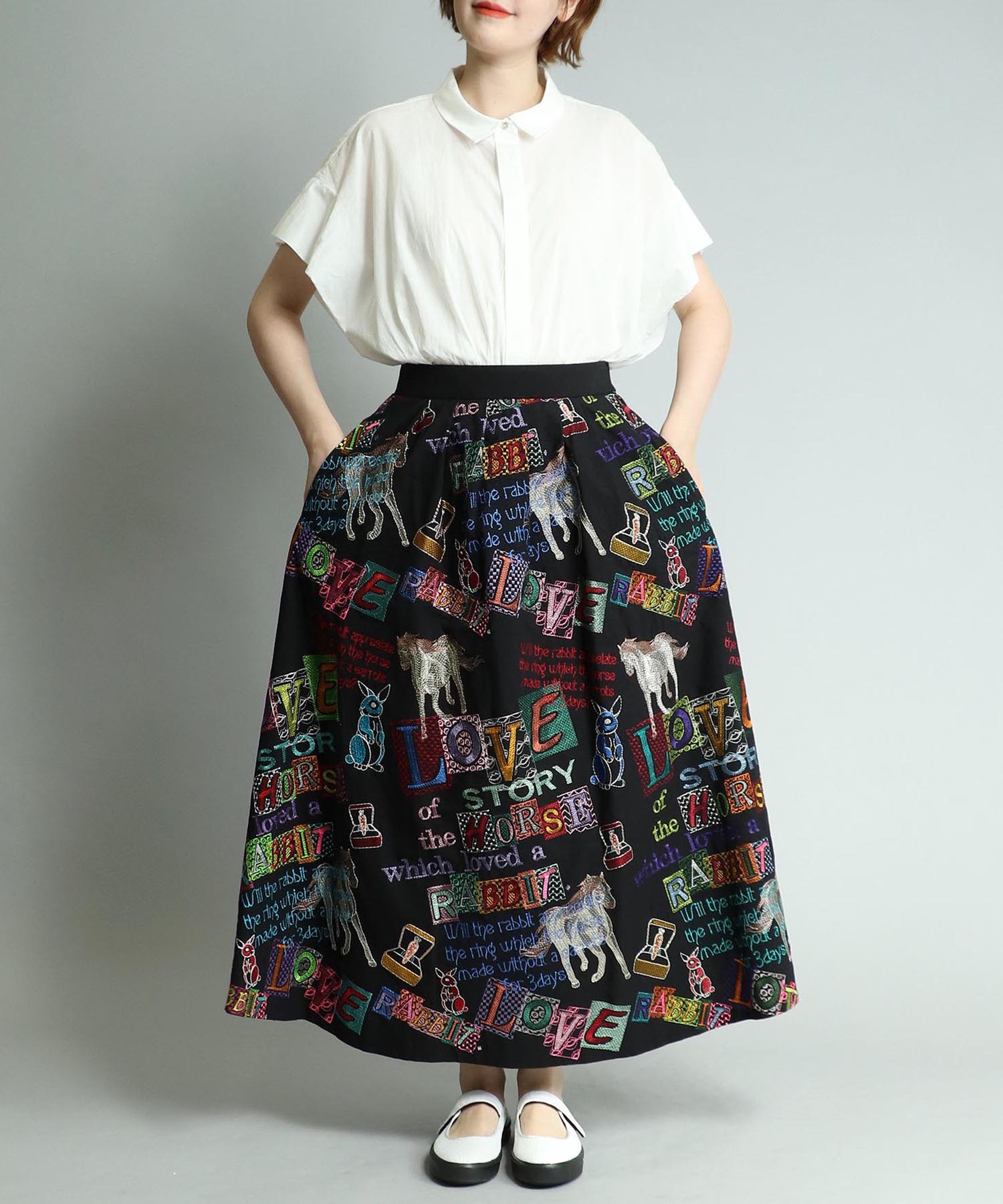 《オンライン限定販売》ULOCO刺繍ロングスカートⅡ