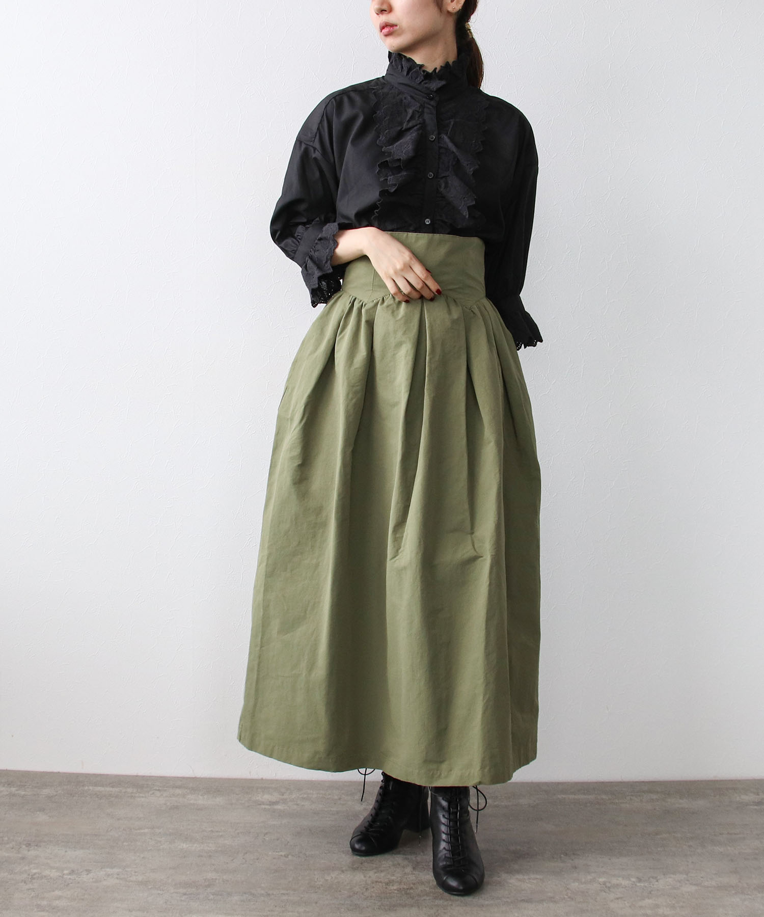ボリュームハイウエストスカート | AND ON JIONE STORE(アンドオン