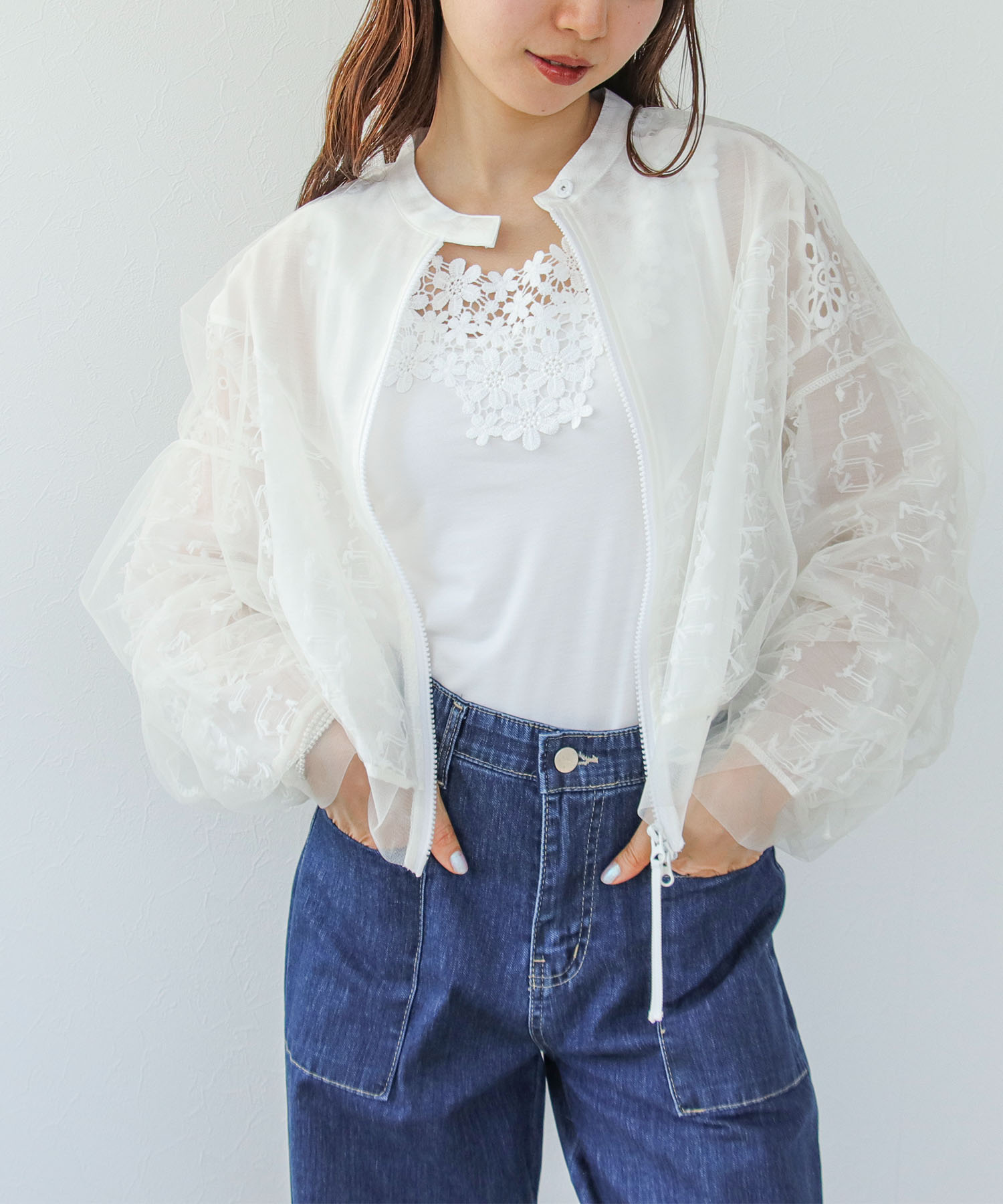 MIXシアーチュールブルゾン