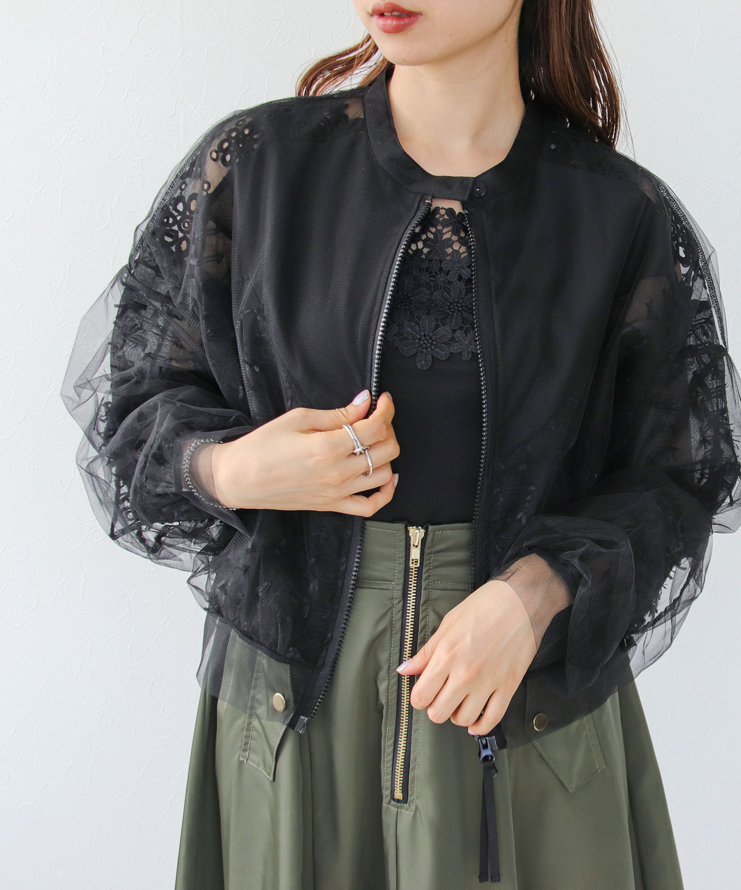 MIXシアーチュールブルゾン