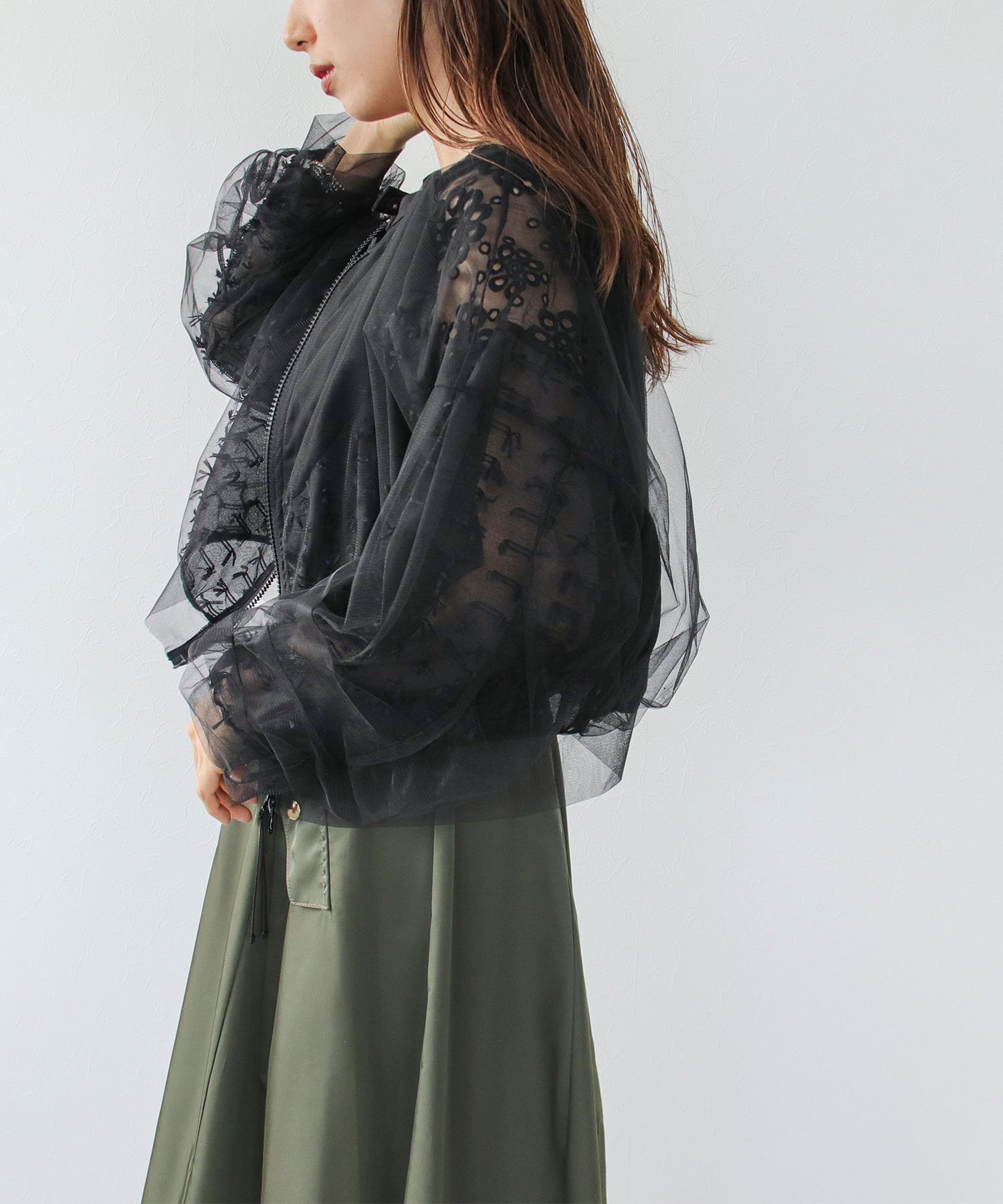 MIXシアーチュールブルゾン