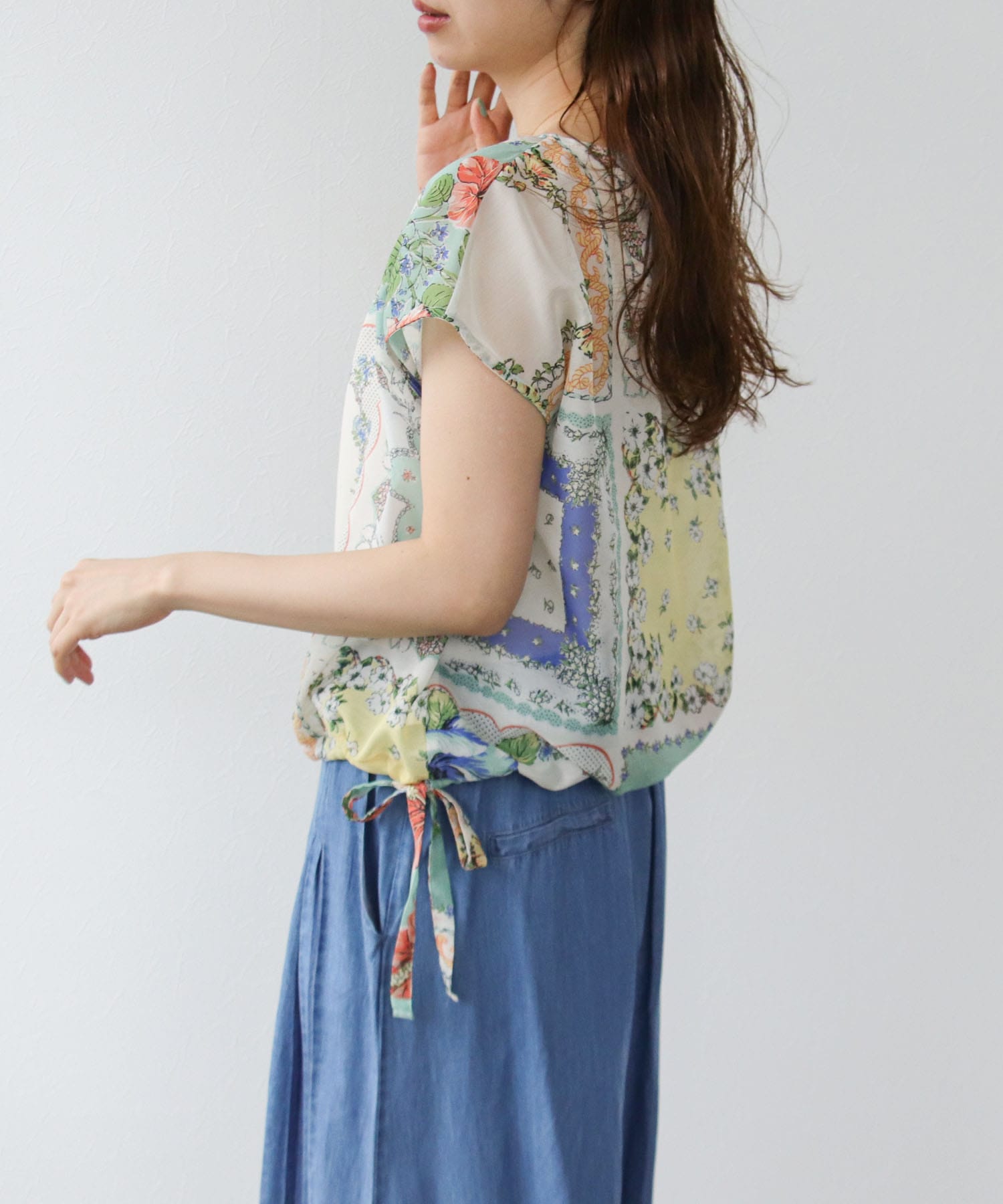 パッチワークプリントブラウス 別注 | AND ON JIONE STORE（アンドオン 