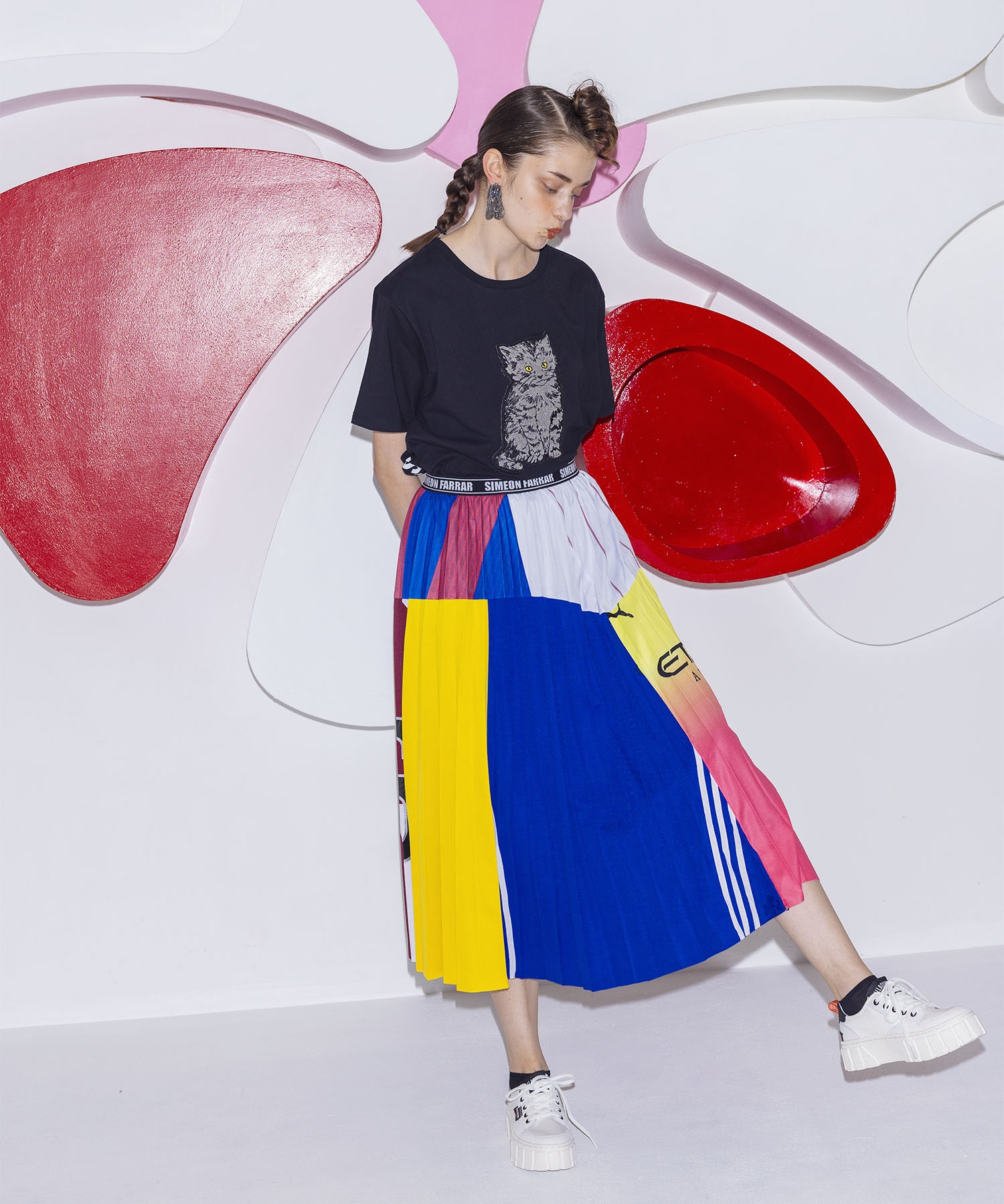 SIMEON FARRAR / CAT PATCH T-shirt