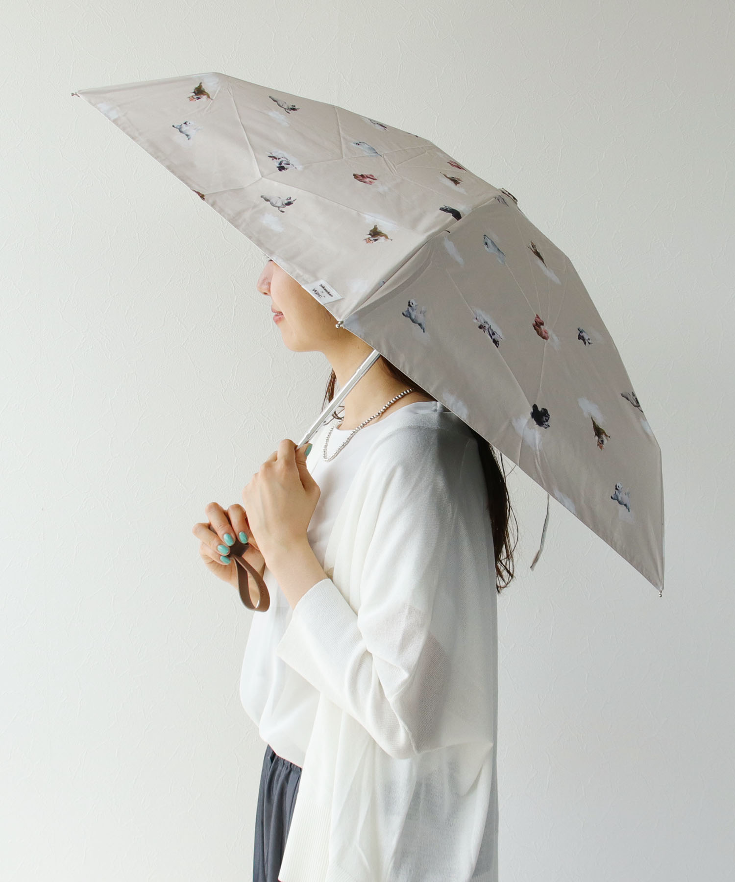 【Wpc.】空飛ぶ遮光ワンブレラ 折り畳み傘 (晴雨兼用)