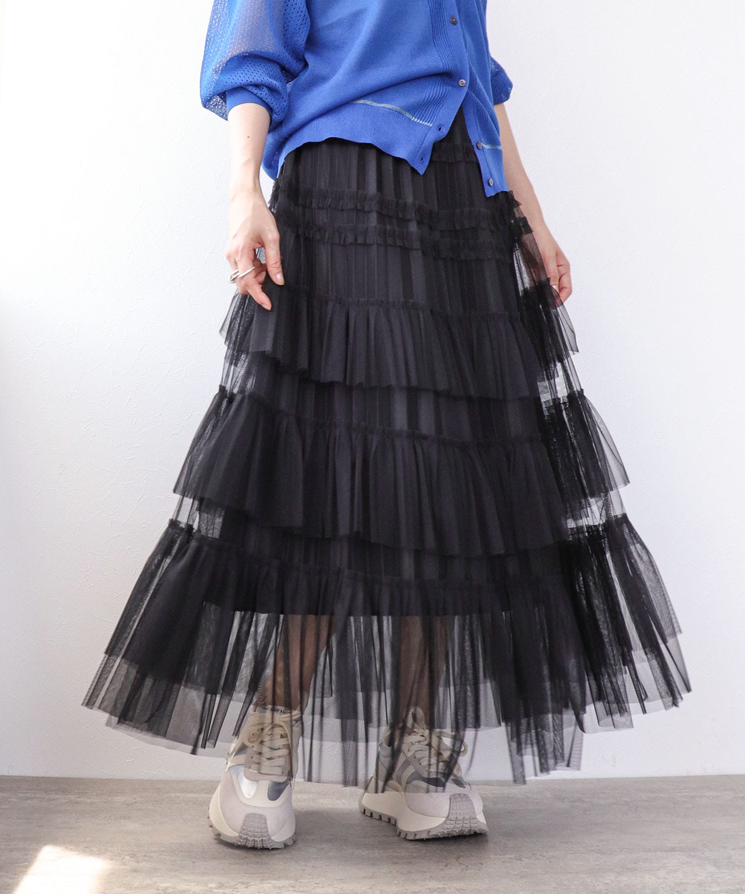 WEB先行販売】チュールティアードスカート | AND ON JIONE STORE  