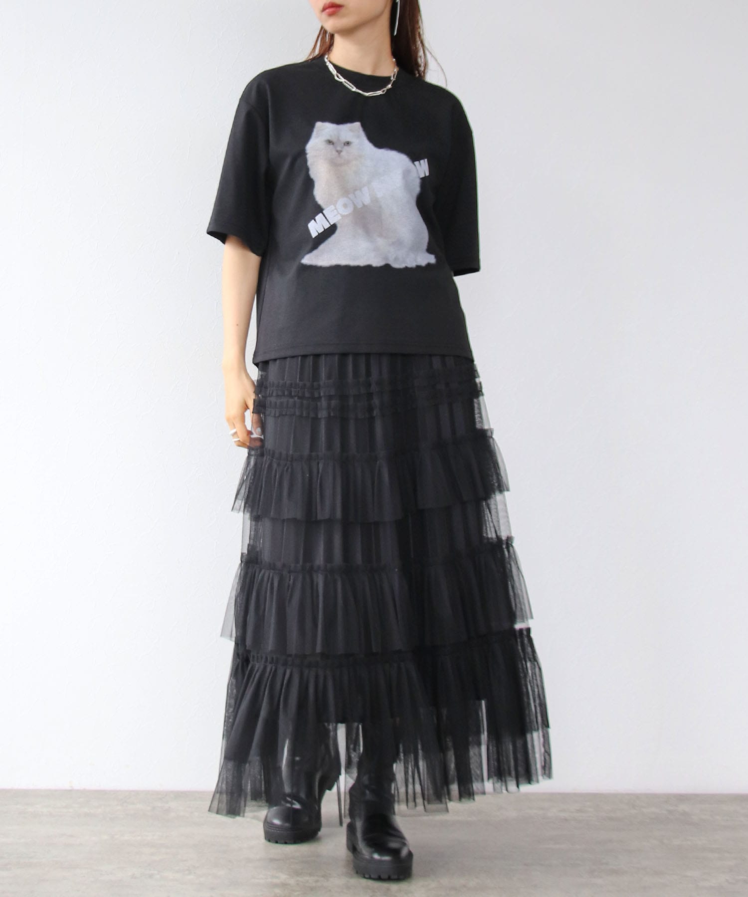 WEB先行販売】チュールティアードスカート | AND ON JIONE STORE  