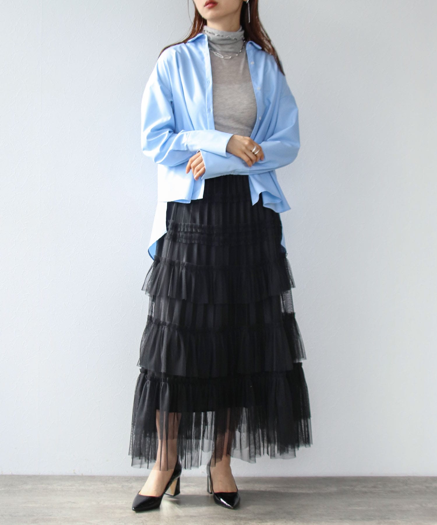 WEB先行販売】チュールティアードスカート | AND ON JIONE STORE  