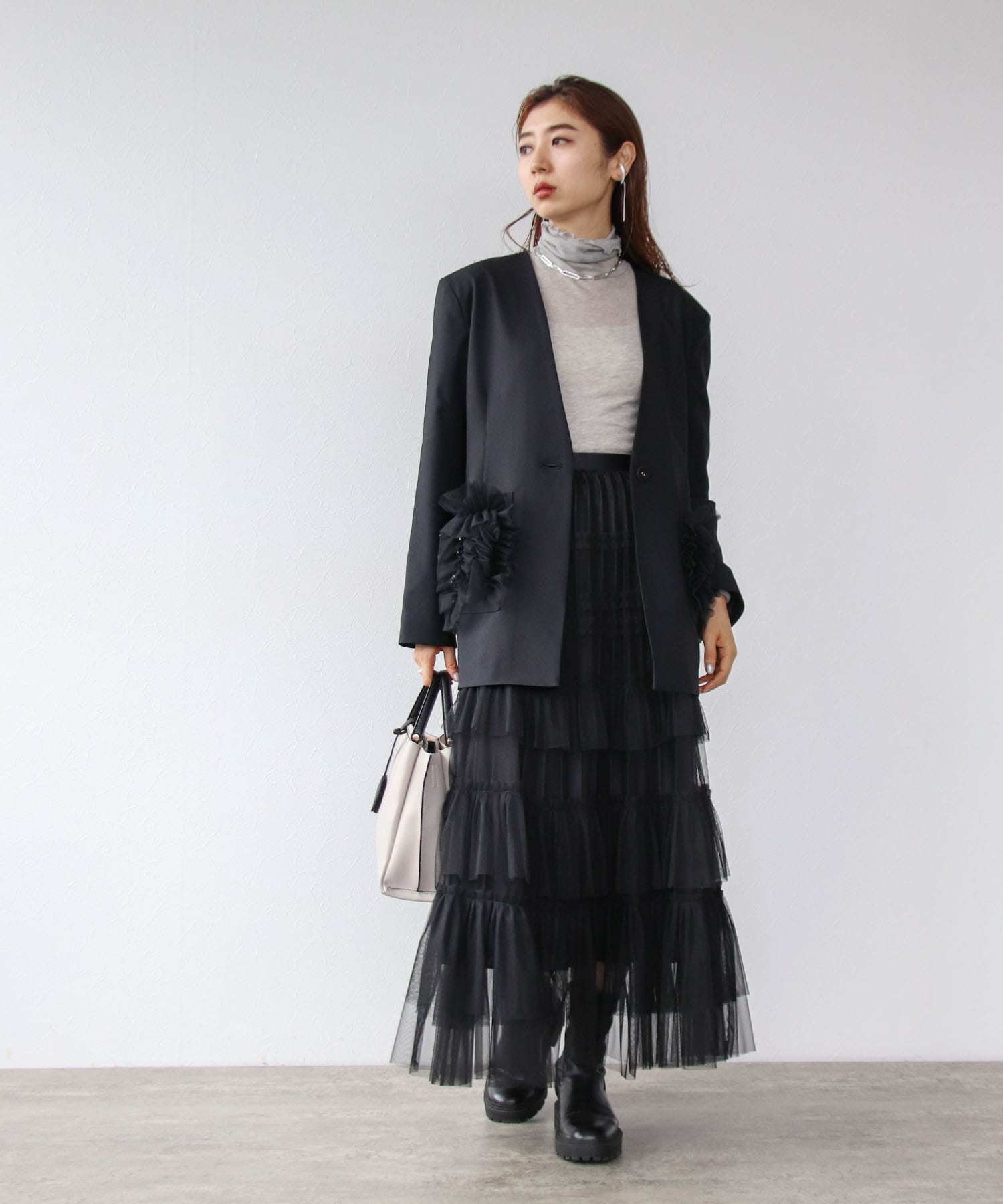 WEB先行販売】チュールティアードスカート | AND ON JIONE STORE  