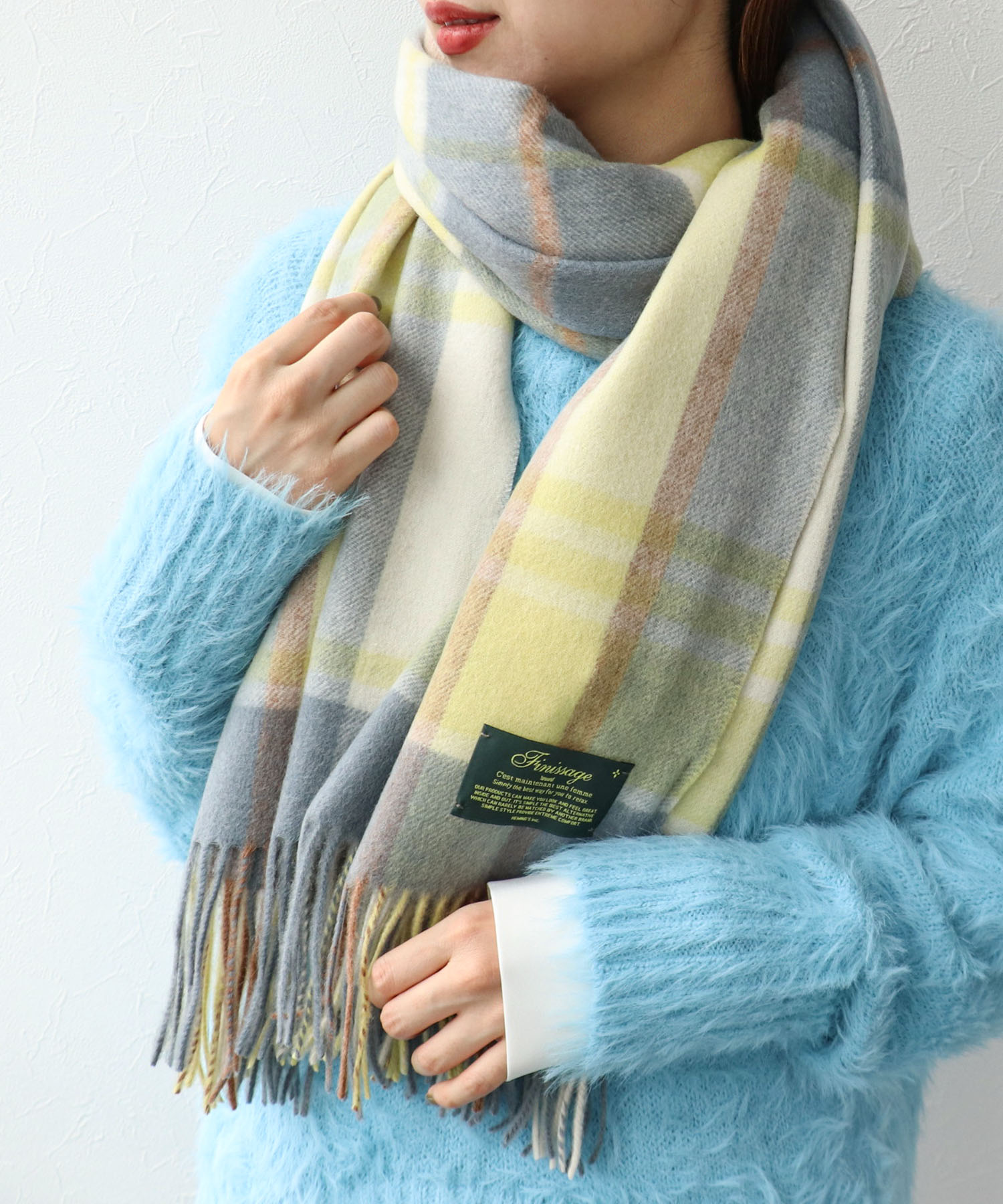 Chloe* スーパーファインウール＆カシミア製スカーフ *2Colors (Chloe/マフラー・ストール)  CHC22WT043JR1112【BUYMA】