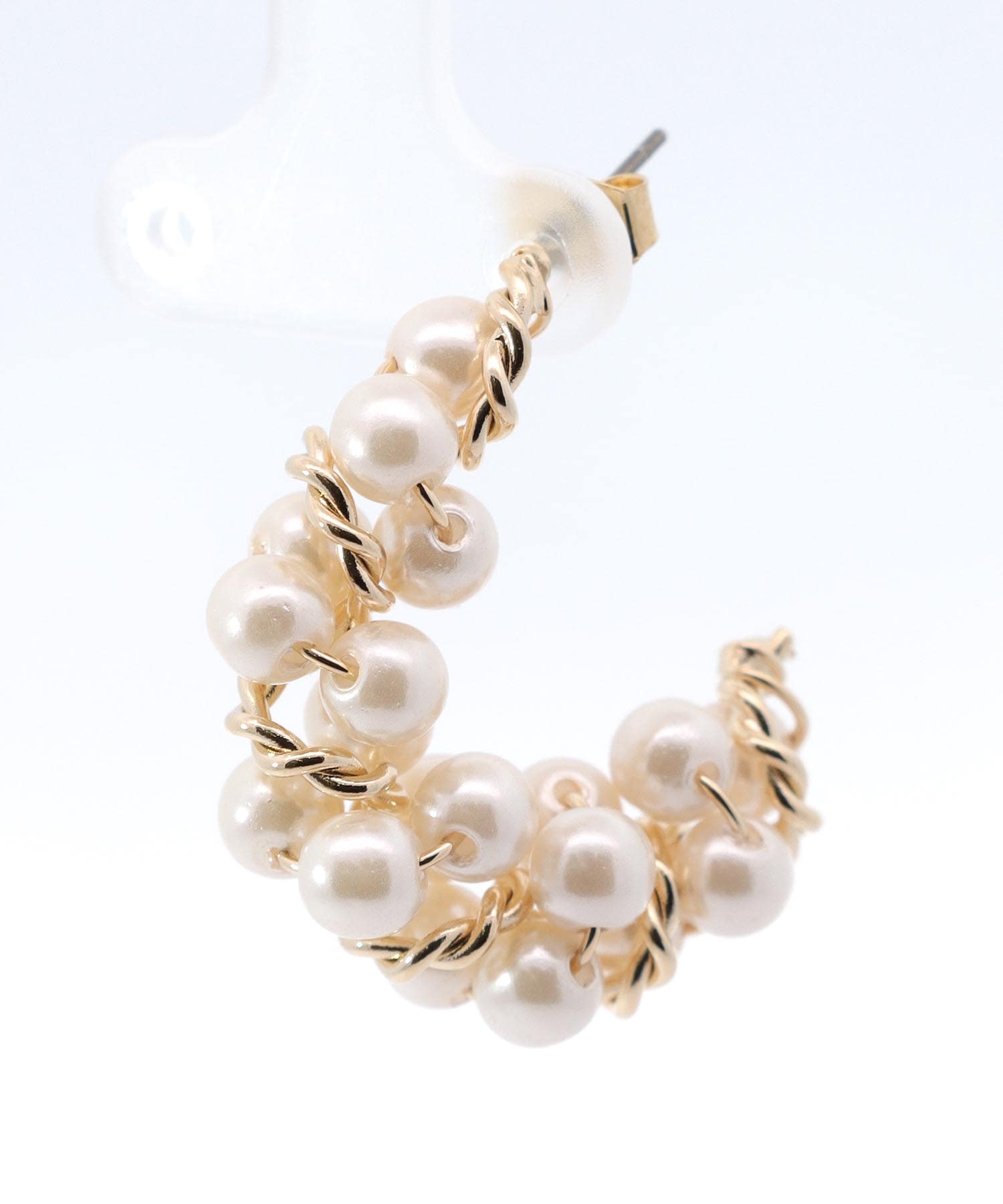ワイヤーパールボリュームピアス | AND ON JIONE STORE