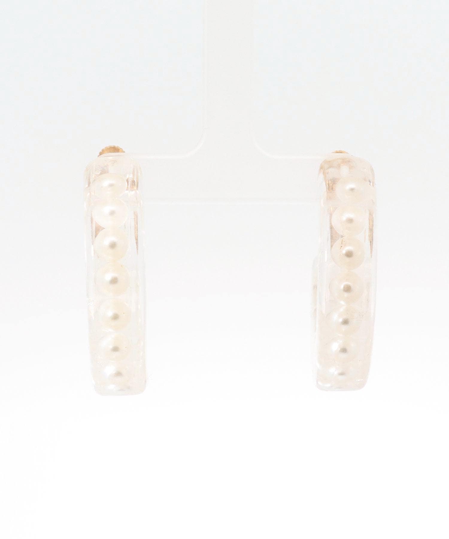 クリアパールフープイヤリング | AND ON JIONE STORE