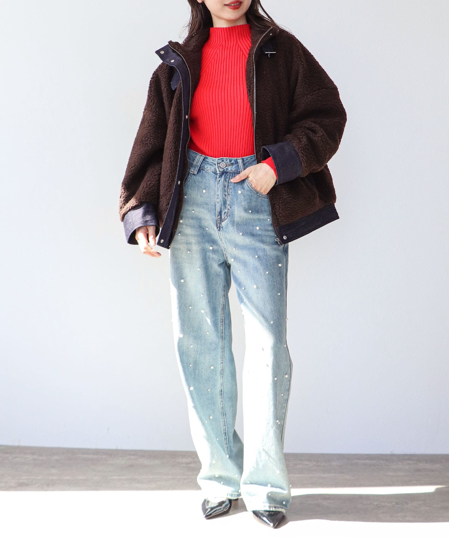 ヒートハイネックニットプルオーバー | AND ON JIONE STORE