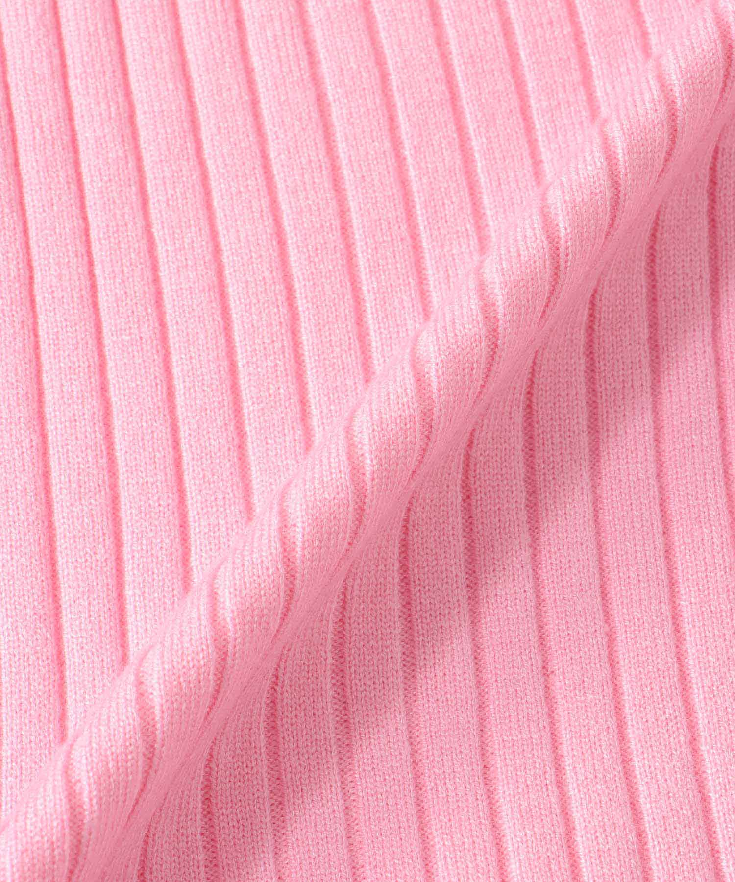 袖釦クルーネックリブプルオーバー