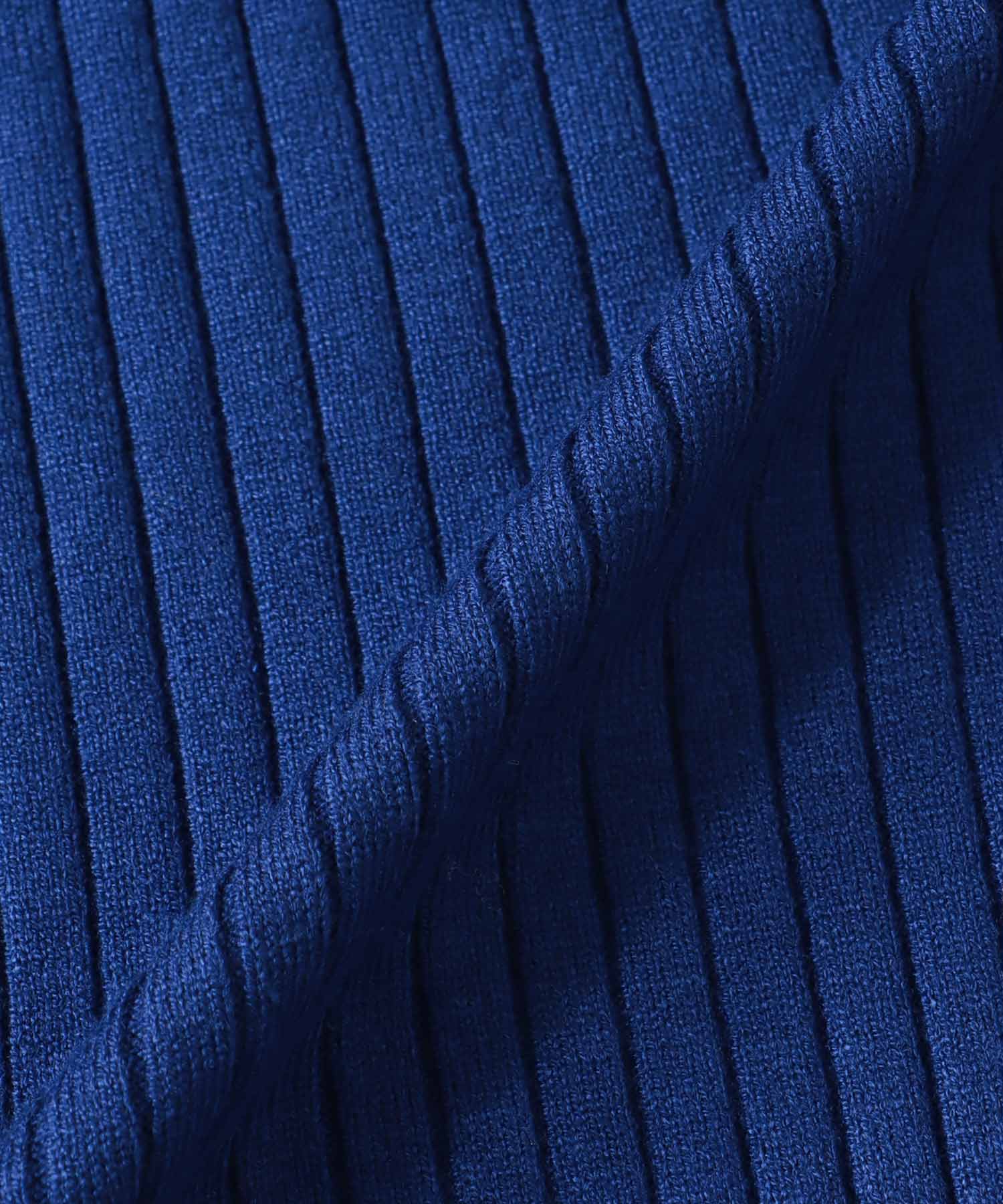 袖釦クルーネックリブプルオーバー