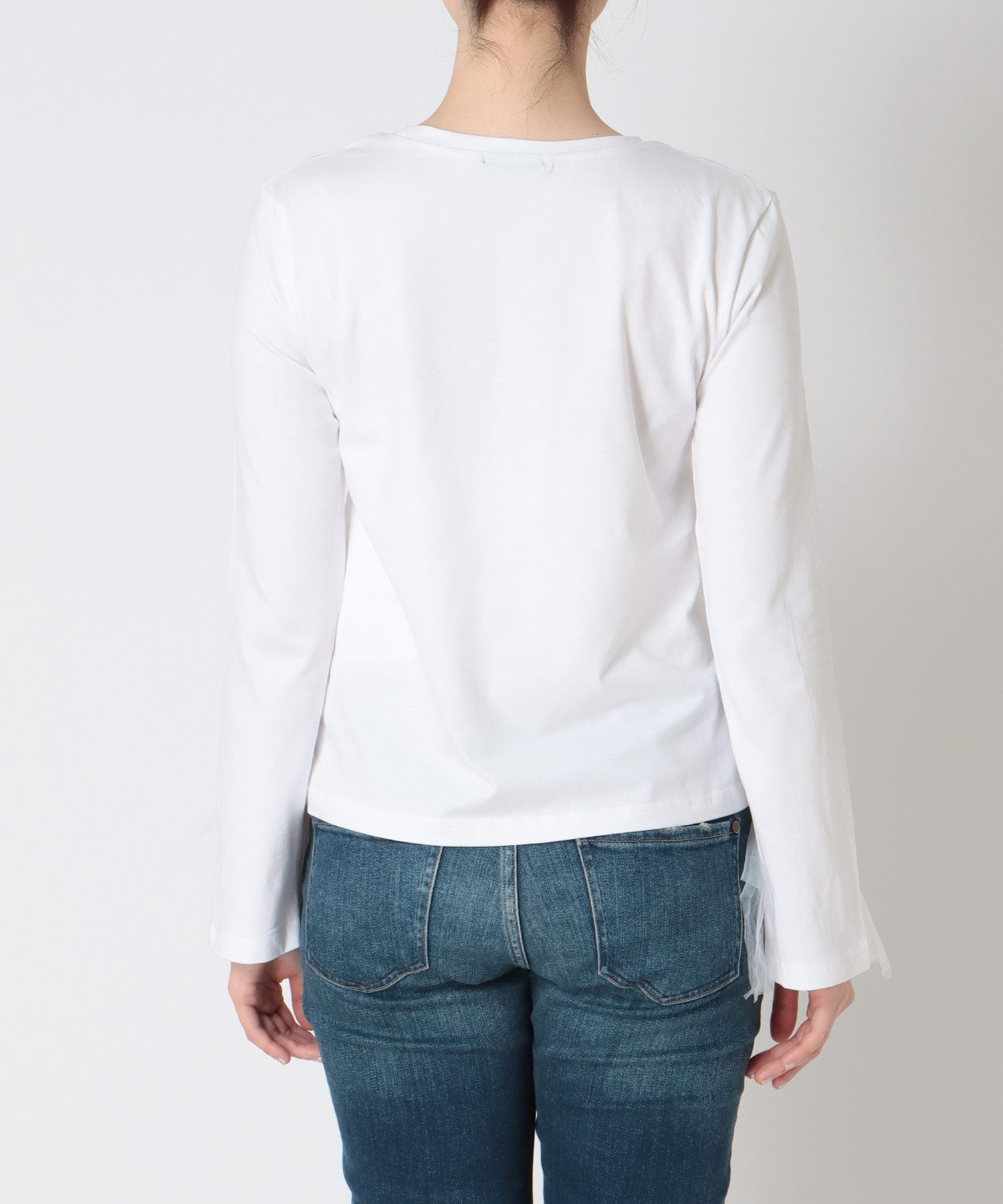 チュールカフスコンパクトTシャツ