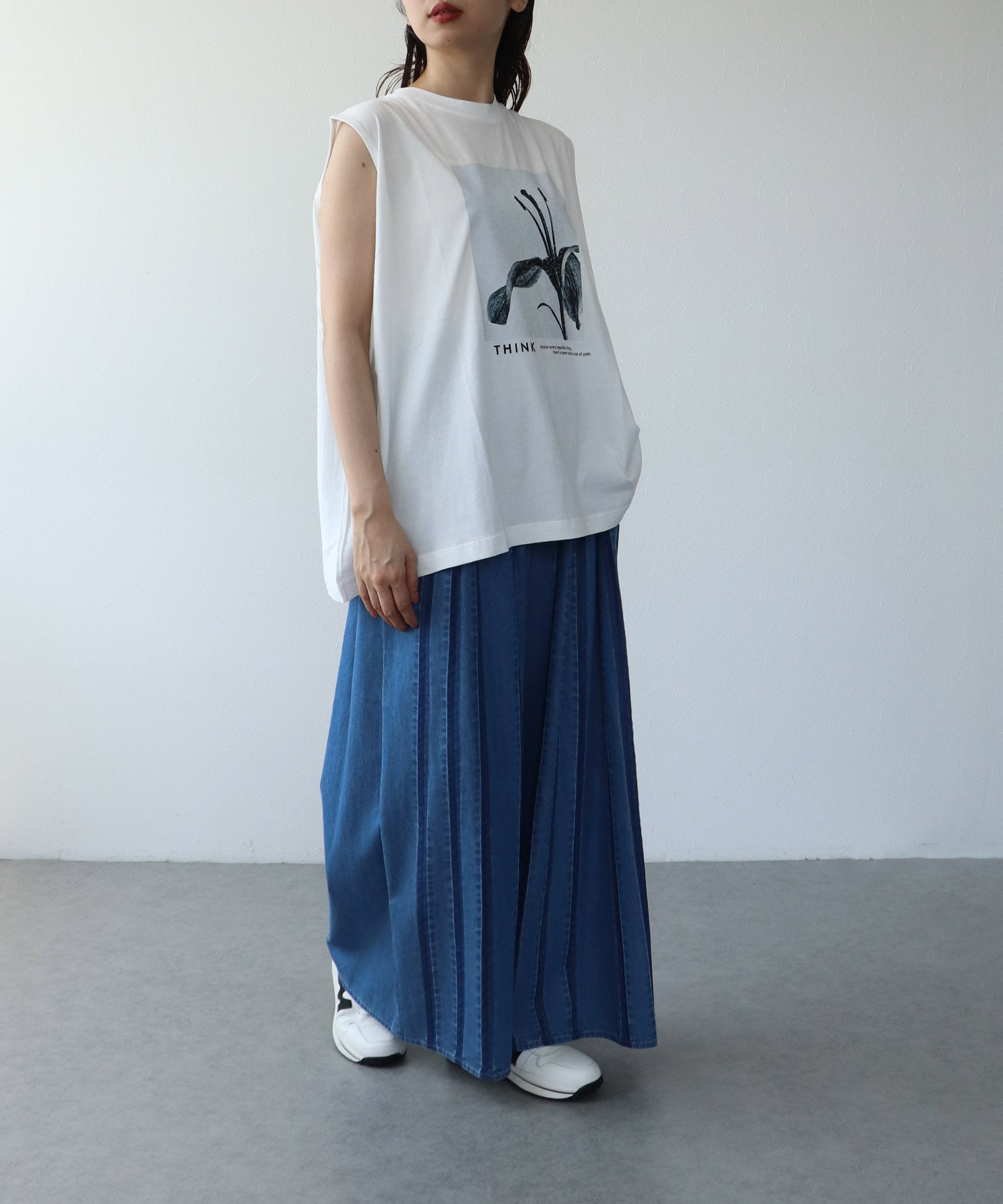 ノースリーブフォトプリントT