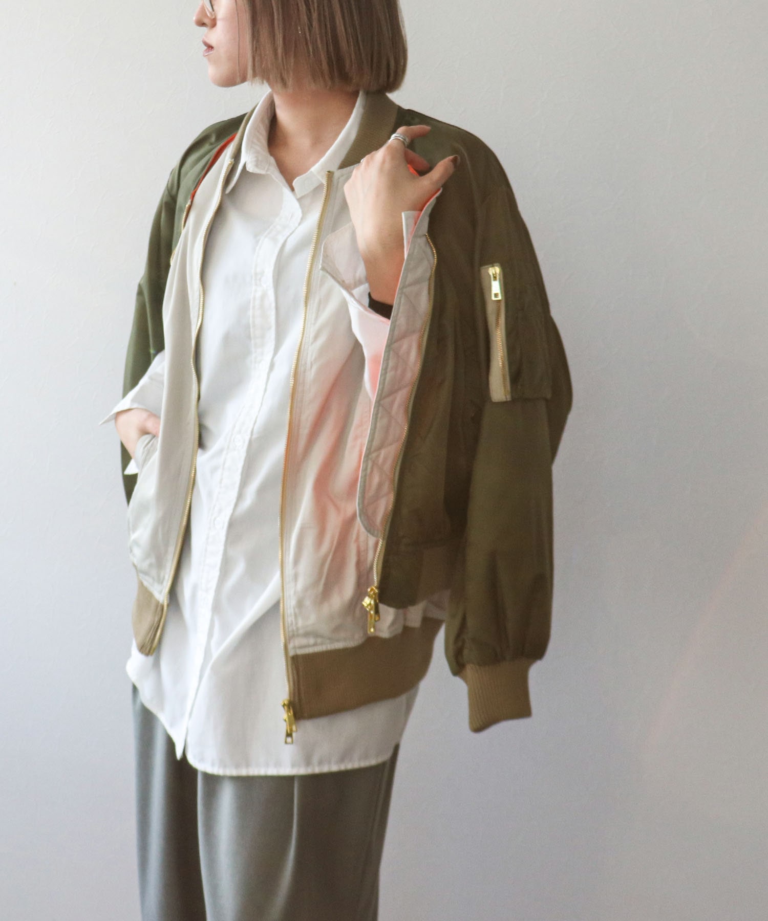RISLEY】肩掛けMA-Iブルゾン | AND ON JIONE STORE(アンドオン RISLEY】肩掛けMA-Iブルゾン | AND ON JIONE STORE(アンドオン