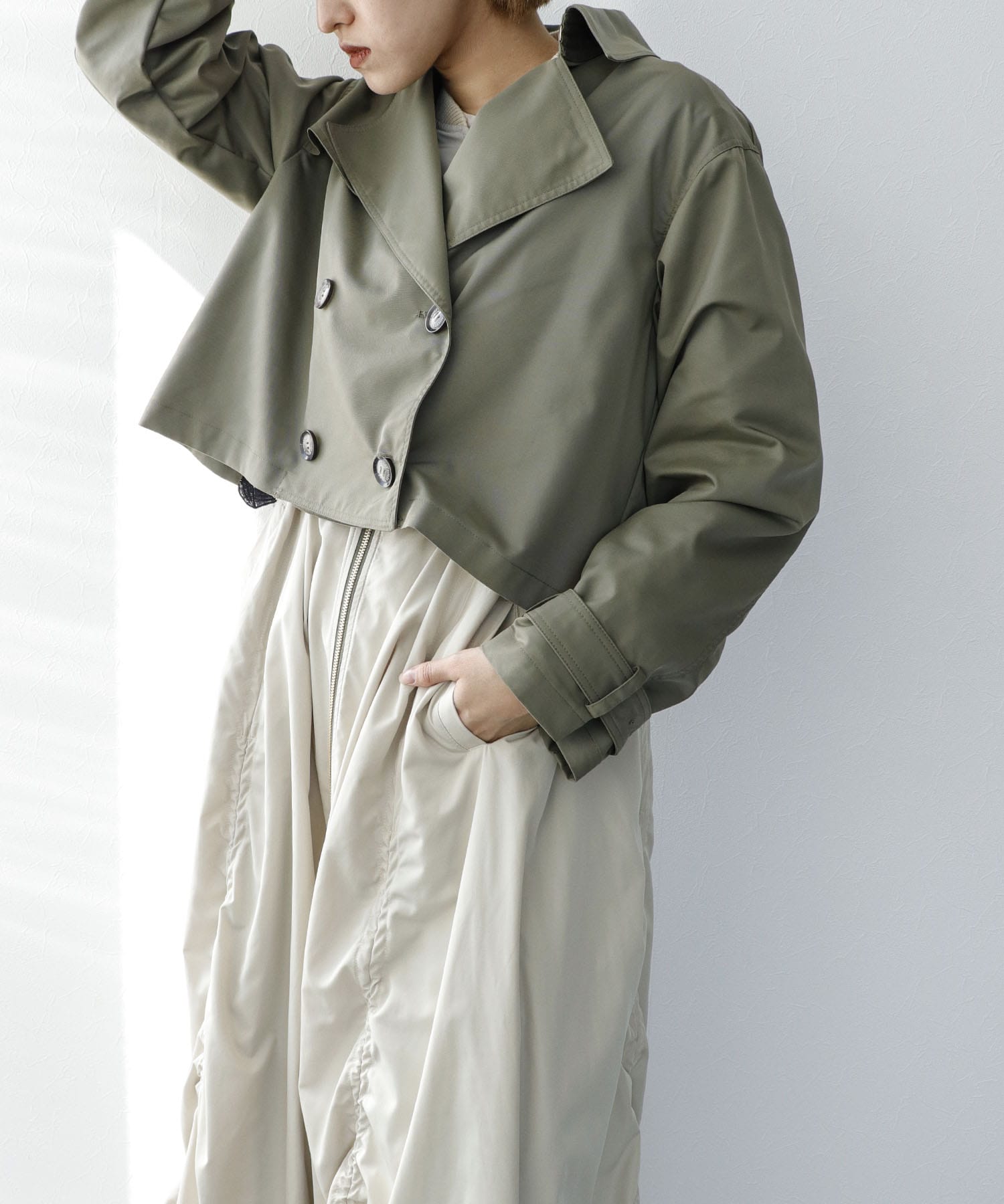 ショートトレンチアンサンブルコート | AND ON JIONE STORE