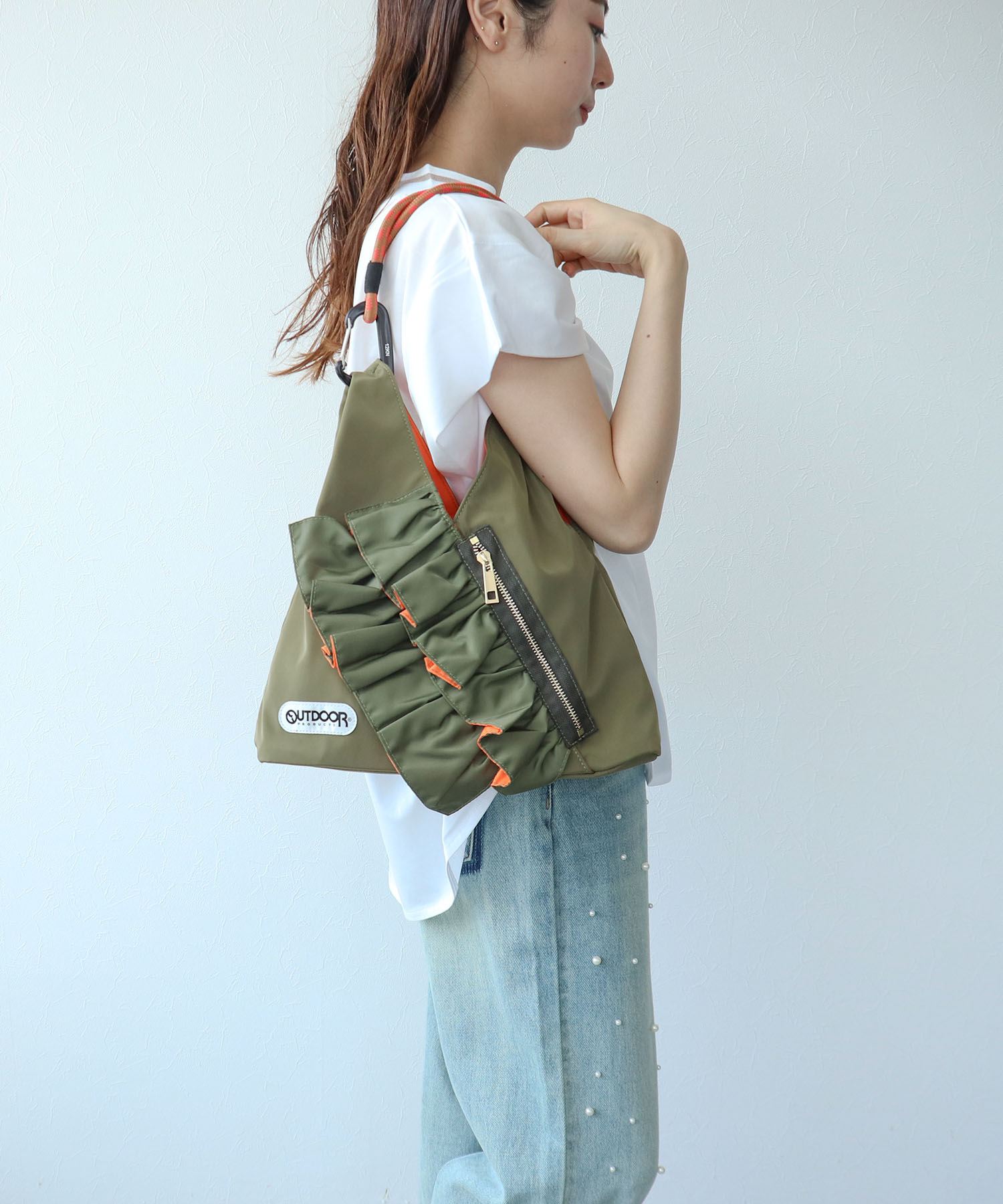 【RISLEY×OUTDOOR PRODUCTS】miniトライアングルフリルバッグ